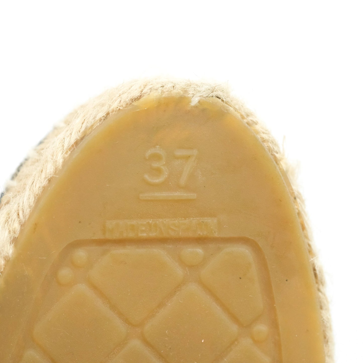 Chanel CC Espadrilles Black Beige Fabric Size 37