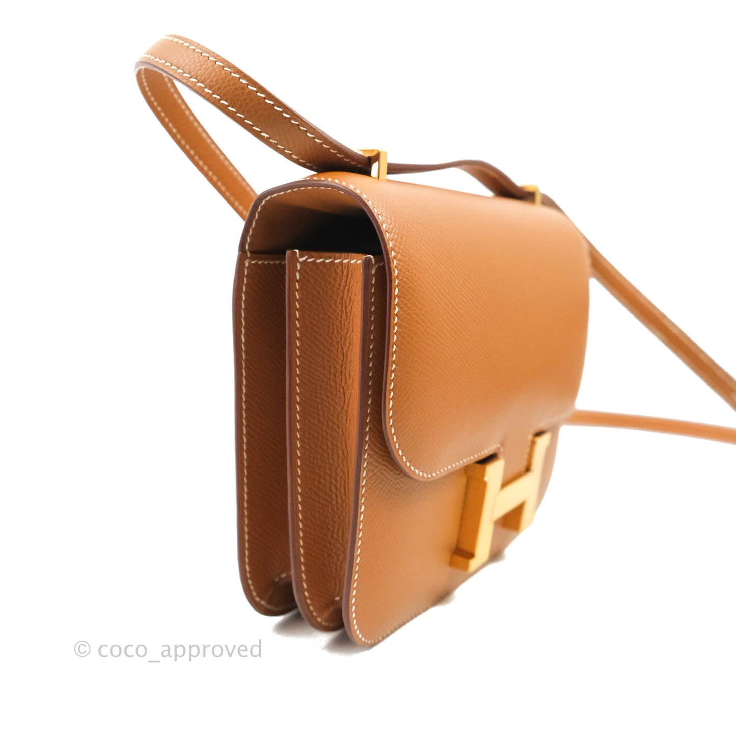 Hermès Constance Mini 18 Gold Epsom Gold Hardware