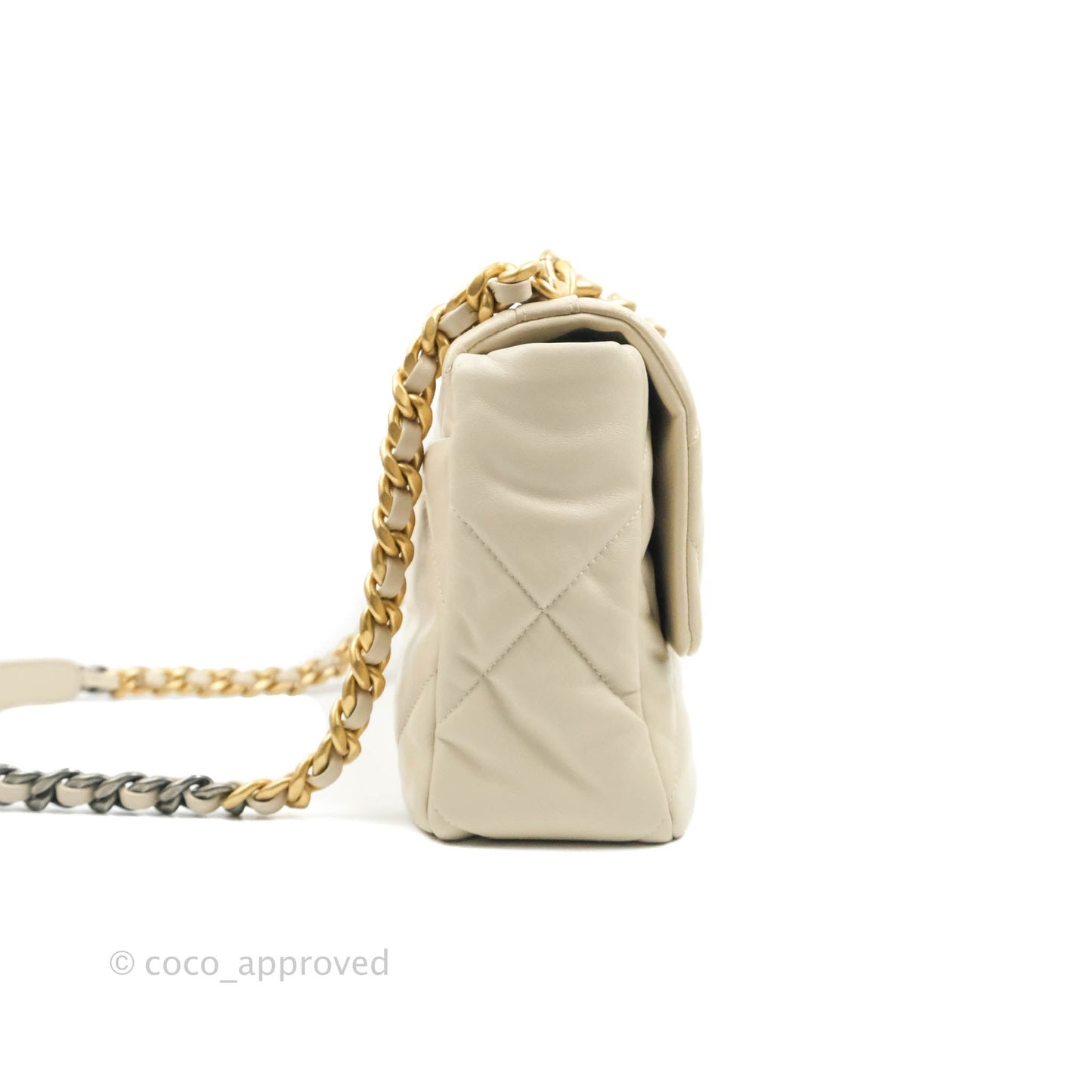 Chanel 19 Medium Beige Mixed Hardware