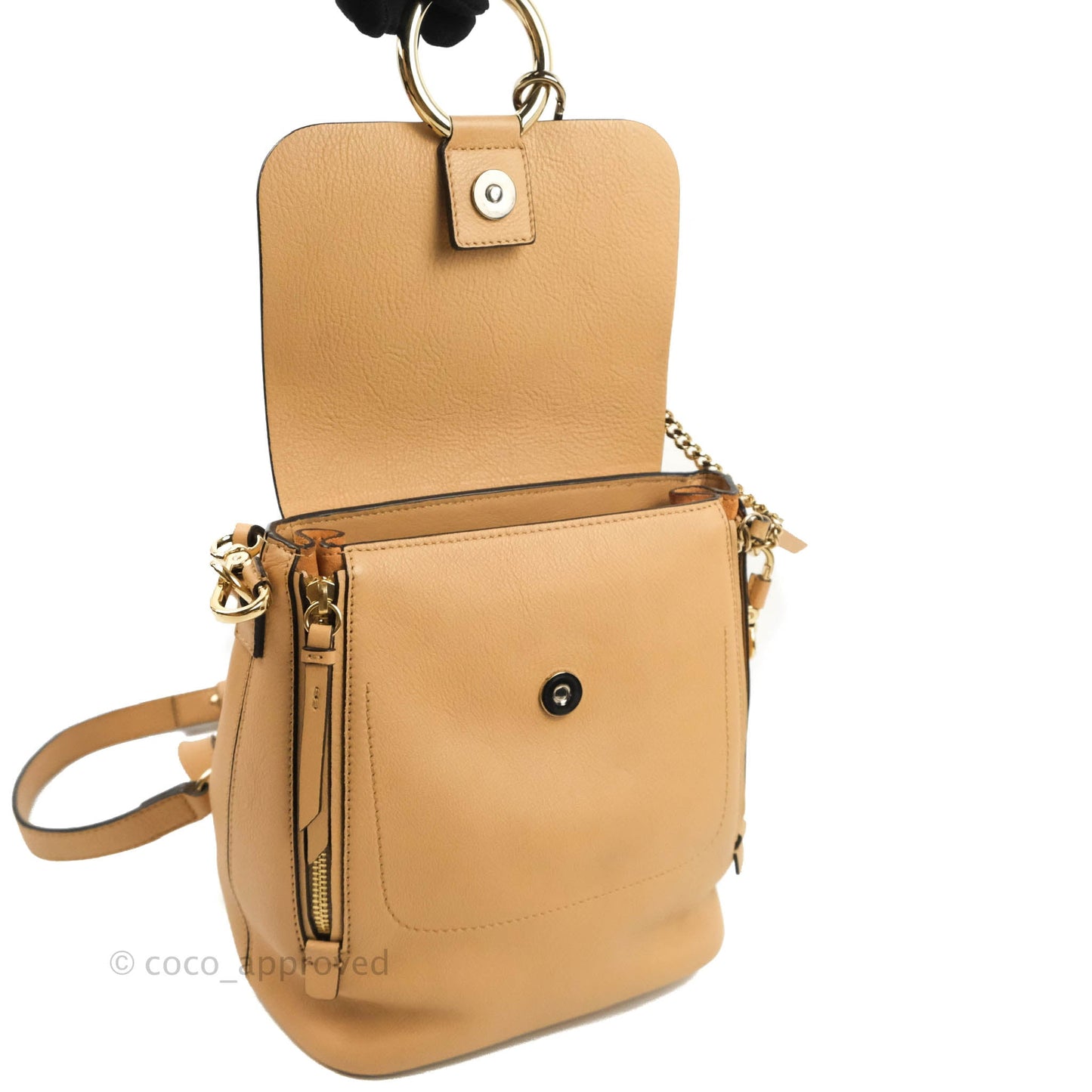 Chloe Small Faye Backpack Suede Calfskin Gold Hardware Blush Nude