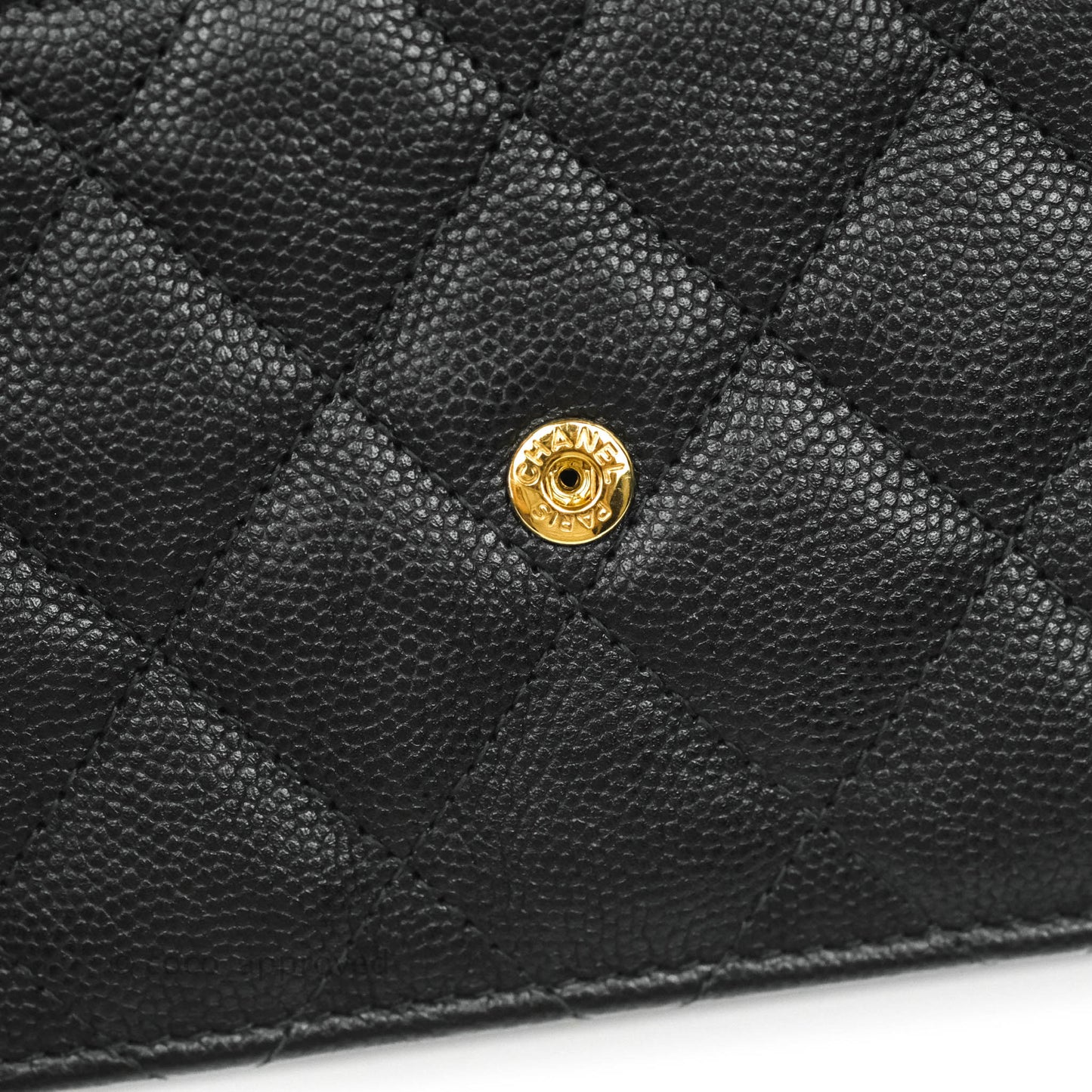 Chanel Filigree Wallet on Chain WOC Black Caviar Gold Hardware