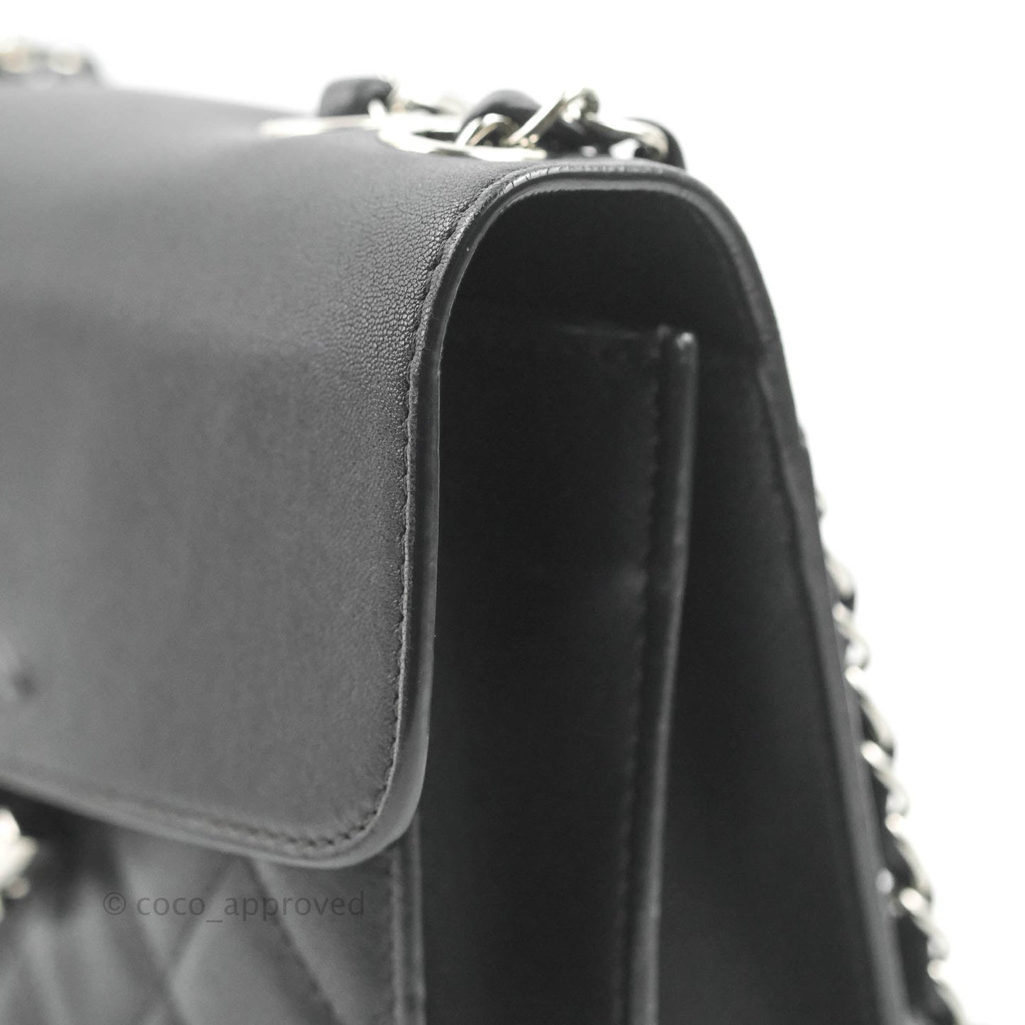 Chanel Quilted Mini Urban Companion Flap Black Calfskin Silver Hardware