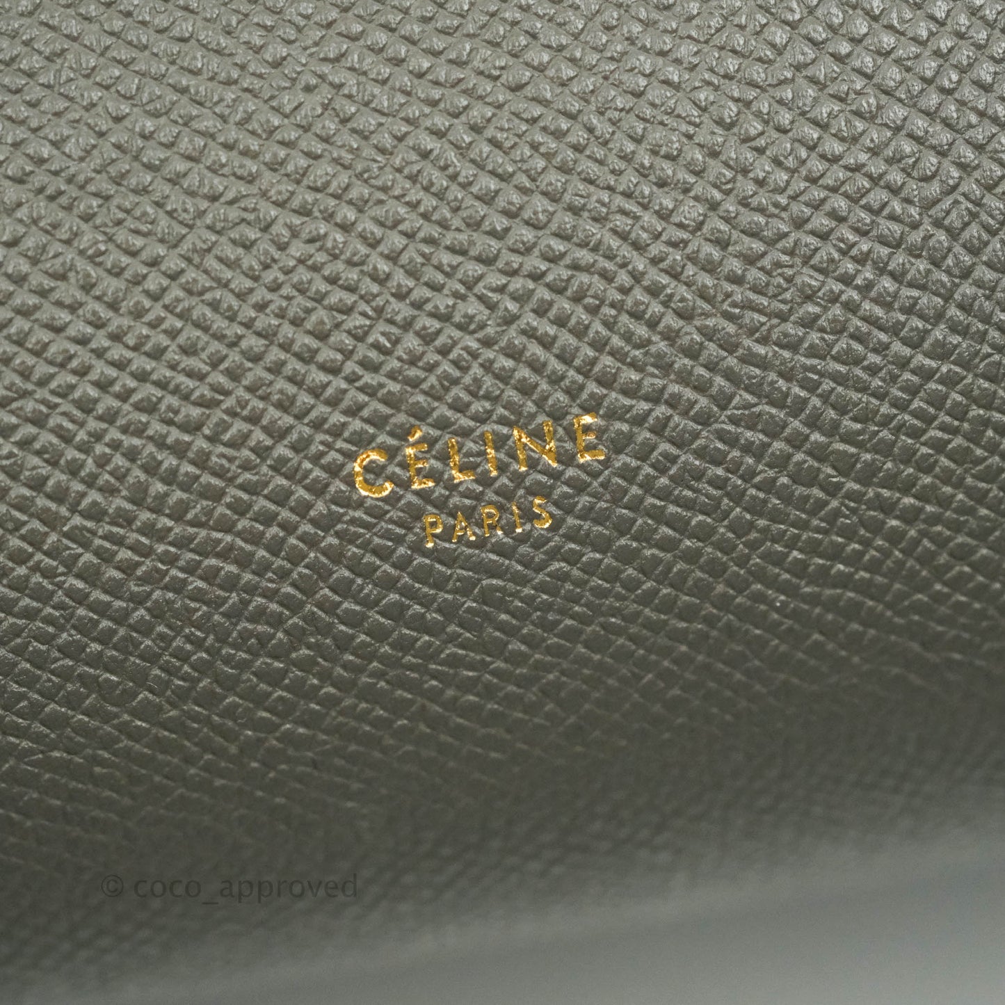 Celine Mini Belt Bag Grey Grained Calfskin Gold Hardware