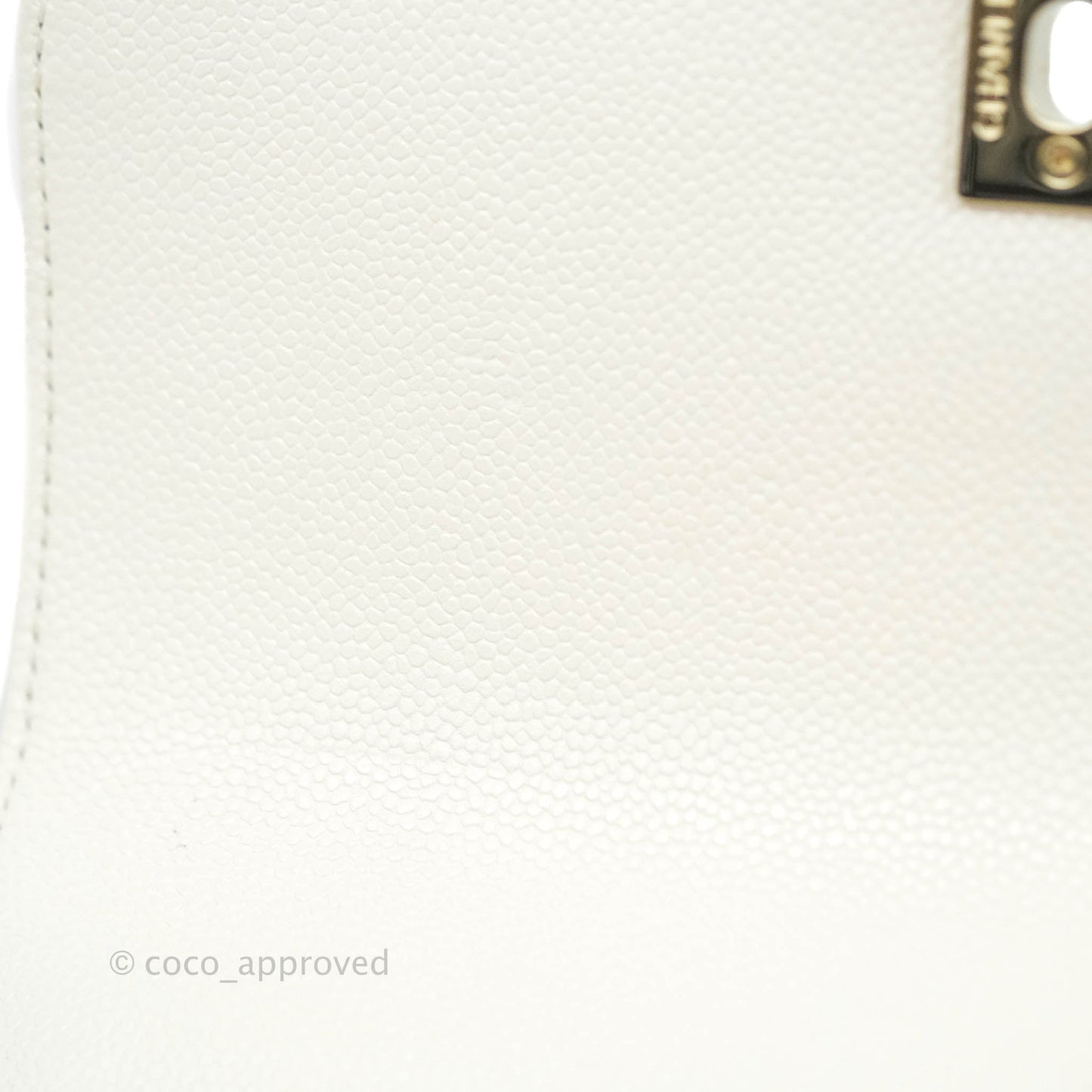 Chanel Quilted Small Business Affinity Flap White Caviar Gold Hardware