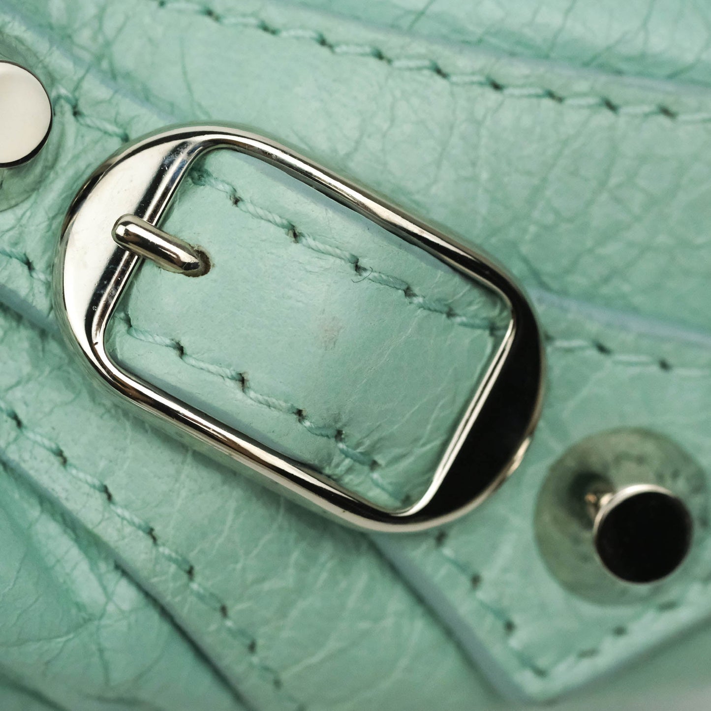 Balenciaga Classic City Bag Tiffany Blue Calfskin Silver Hardware