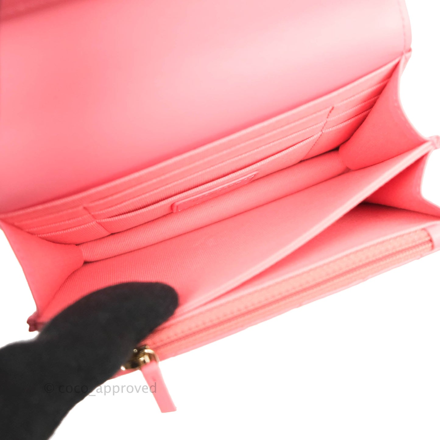 Chanel Clutch with Chain Pink Lambskin Enamel Gold Hardware