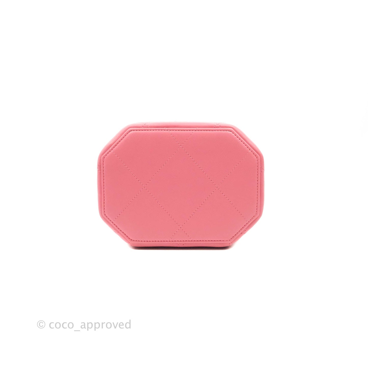 Chanel Small Hexagon Vanity Case Pink Lambskin Gold Hardware