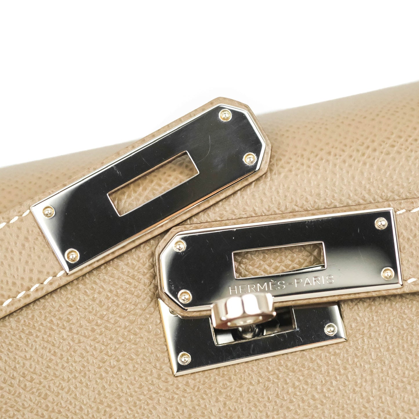 Hermès Kelly 32 Sellier Etoupe Epsom Palladium Hardware HSS