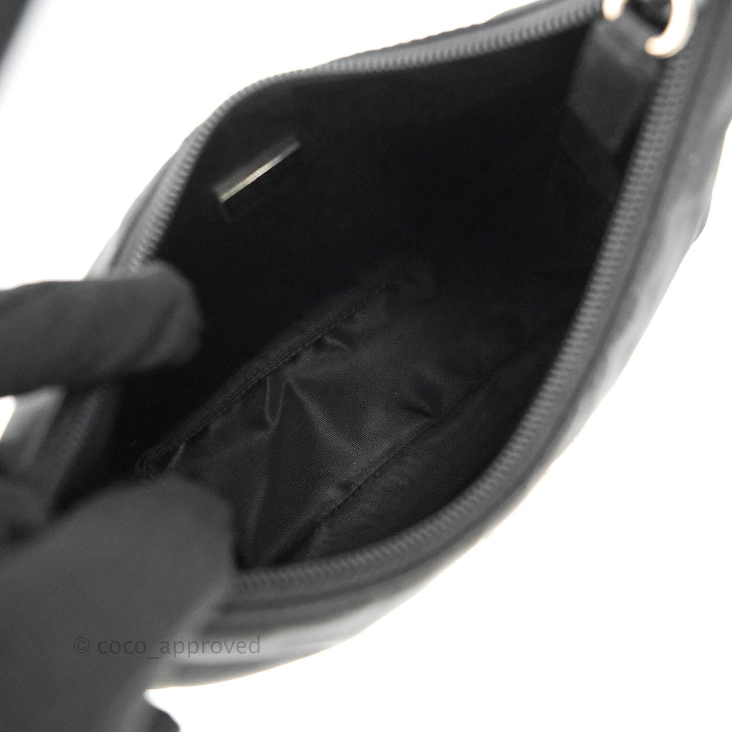 Prada Vintage Nylon Bag Black Silver Hardware