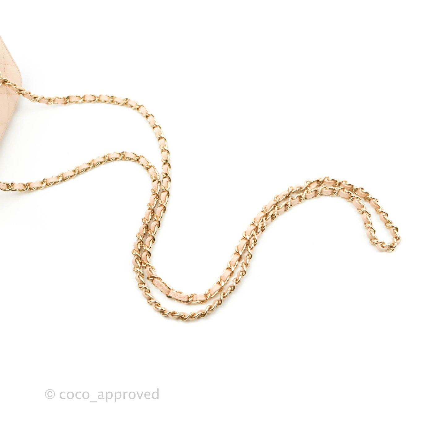 Chanel Vanity with Classic Chain Light Beige Caviar Gold Hardware 22C