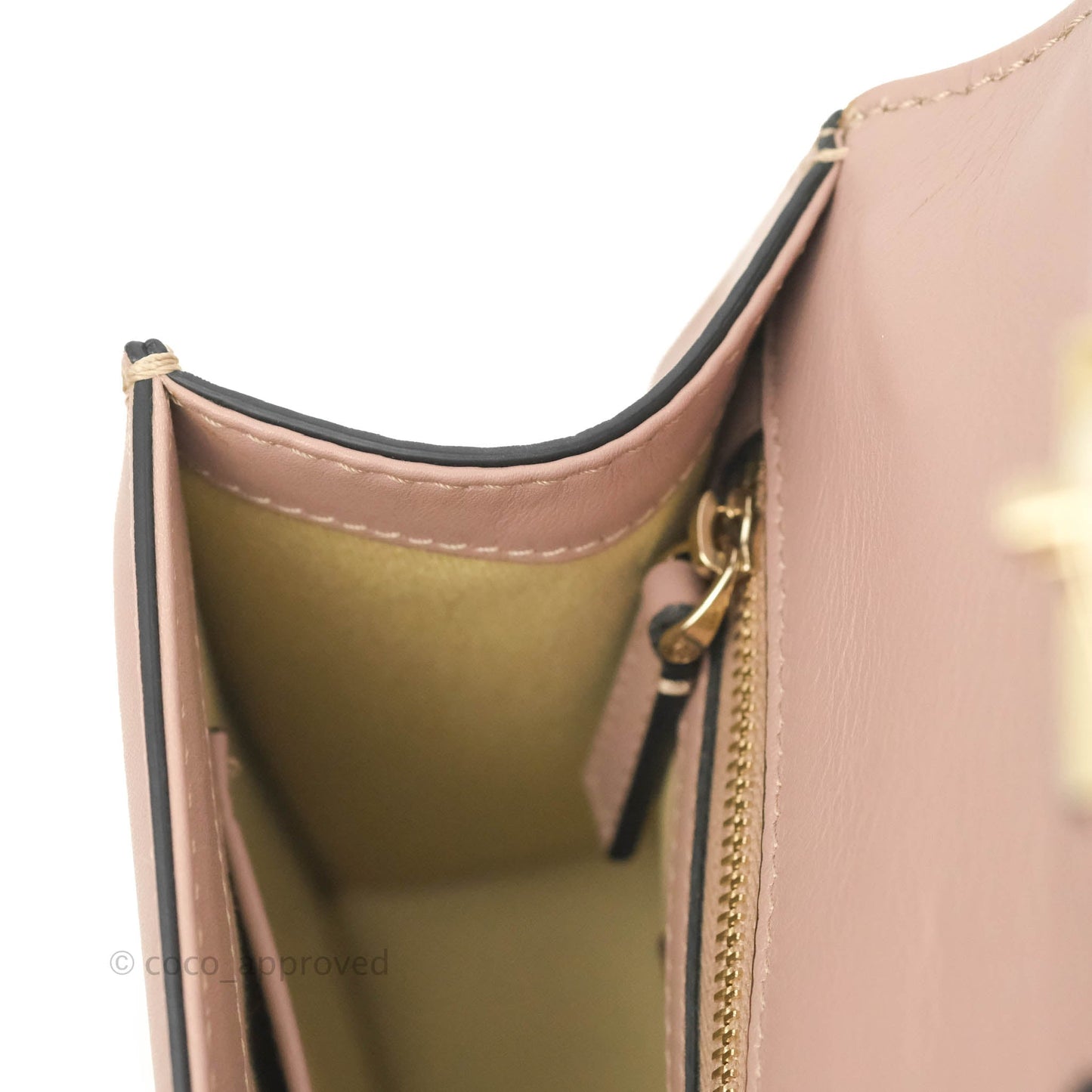 Valentino Small Vitello Glam Lock Rockstud Flap Poudre