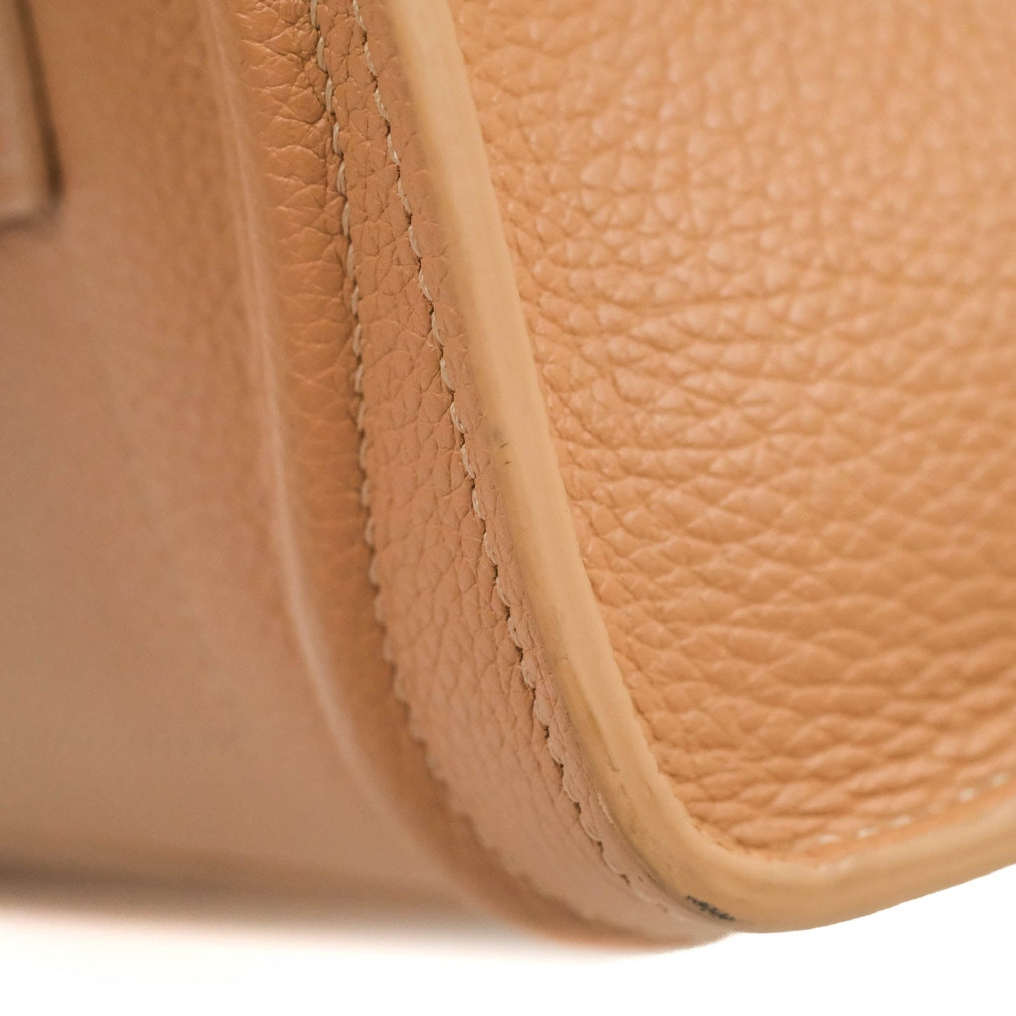 Celine Nano Luggage Drummed Beige Pink Calfskin