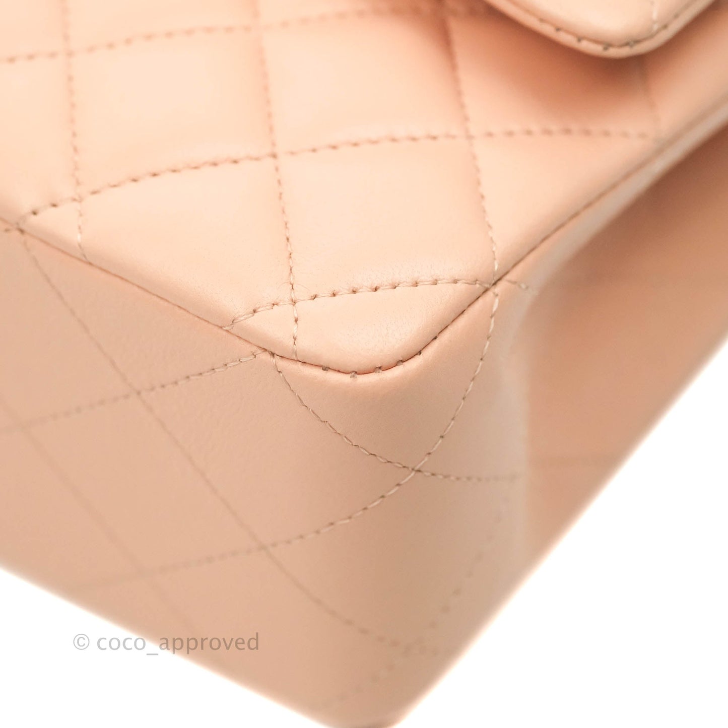 Chanel Classic Medium Flap Quilted Pink Lambskin Light Gold Hardware