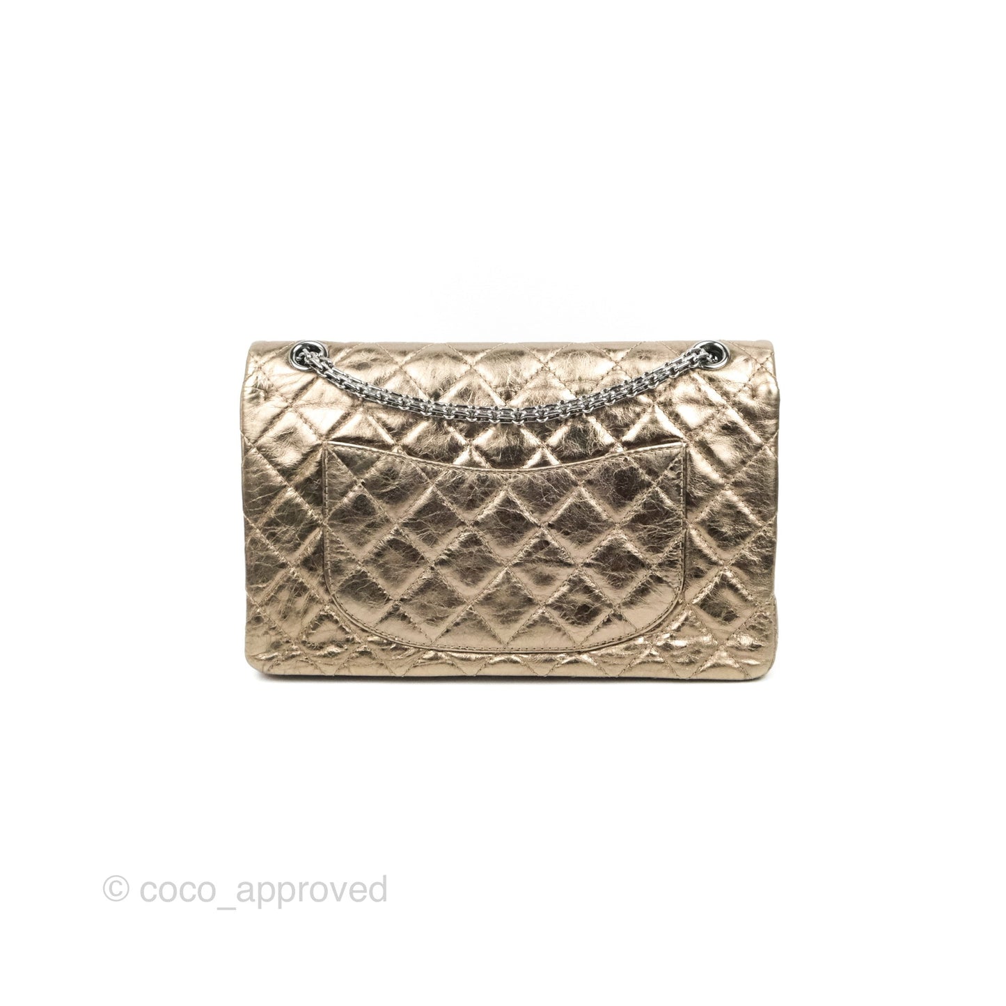 Chanel Reissue 226 Quilted Metallic Calfskin Copper Gold