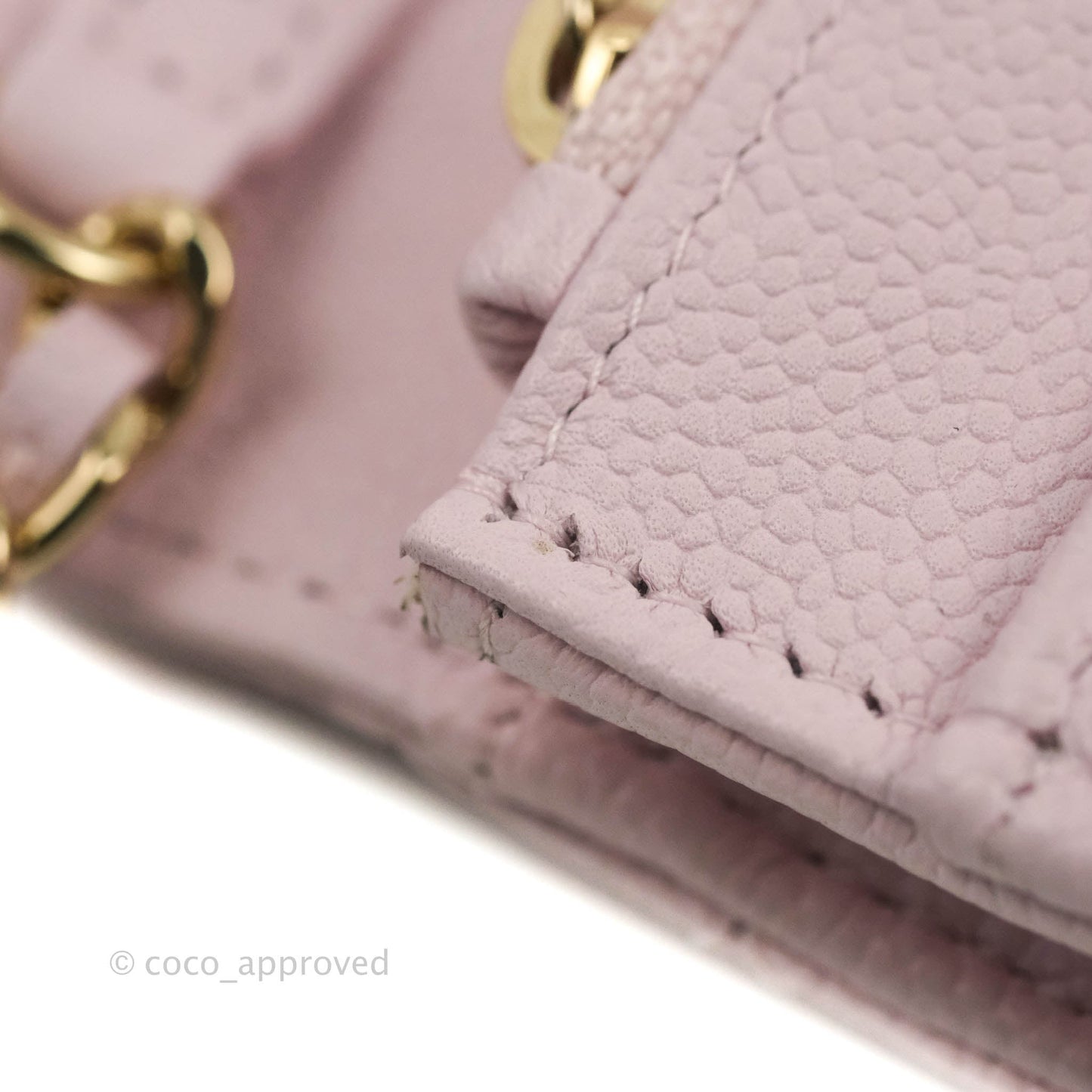 Chanel Quilted CC Chain Wallet on Chain WOC Light Pink Caviar Gold Hardware 22P