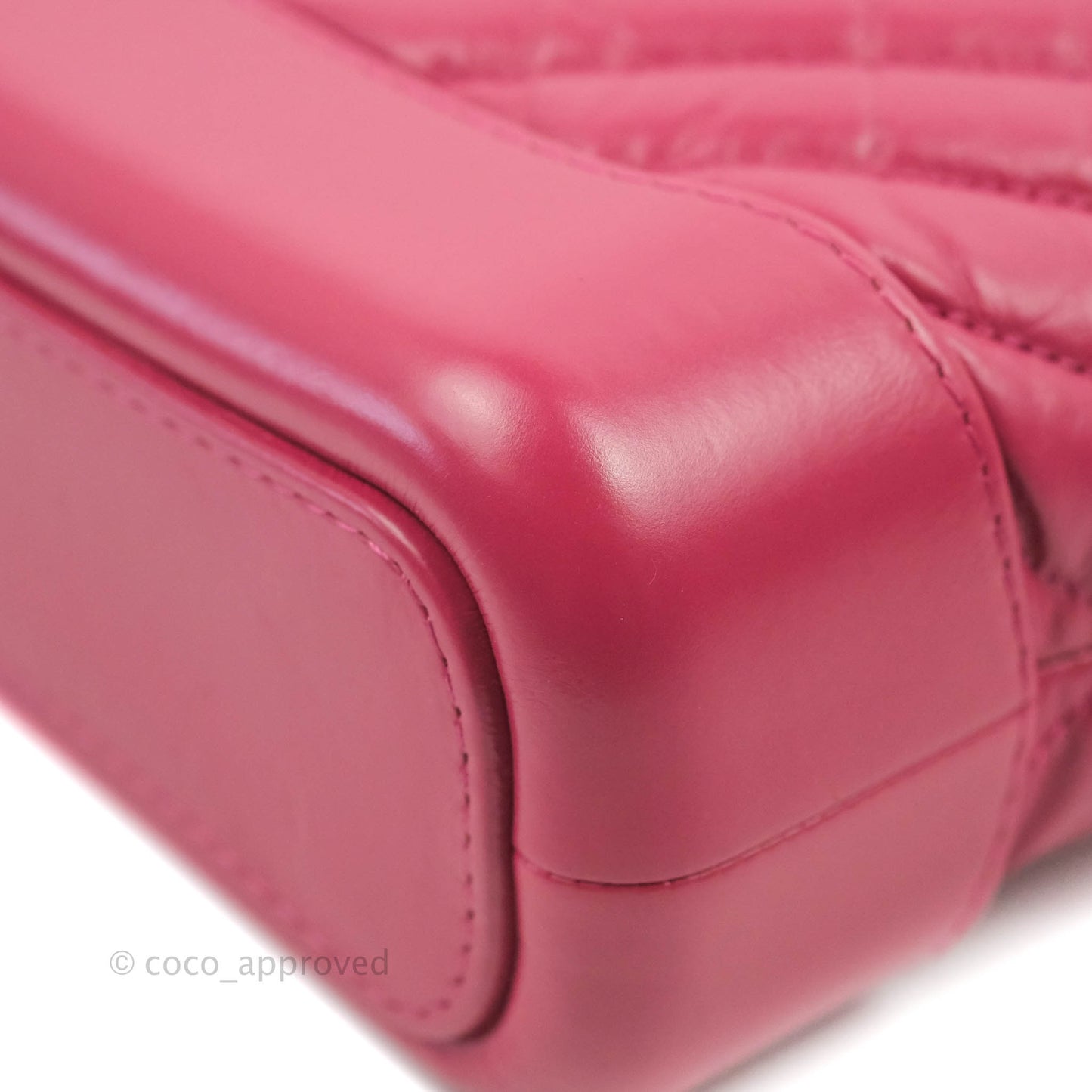Chanel Chevron Small Gabrielle Hobo Dark Pink Calfskin Mixed Hardware