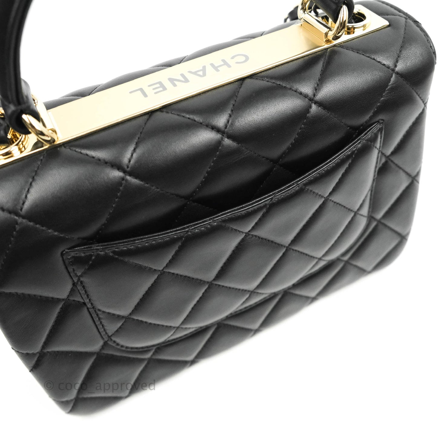 Chanel Trendy CC Small Black Lambskin Gold Hardware