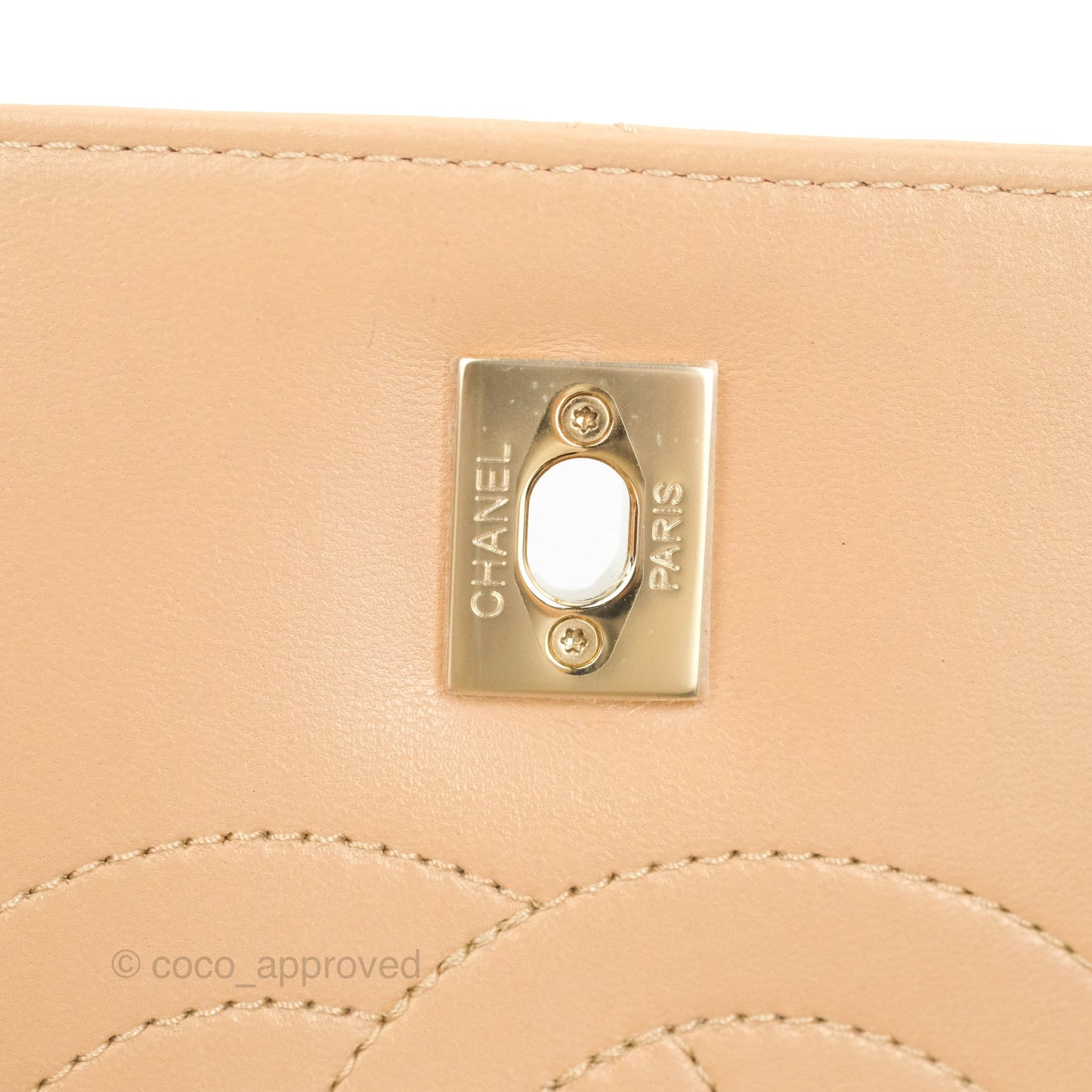 Chanel Small Trendy CC Beige Lambskin Gold Hardware