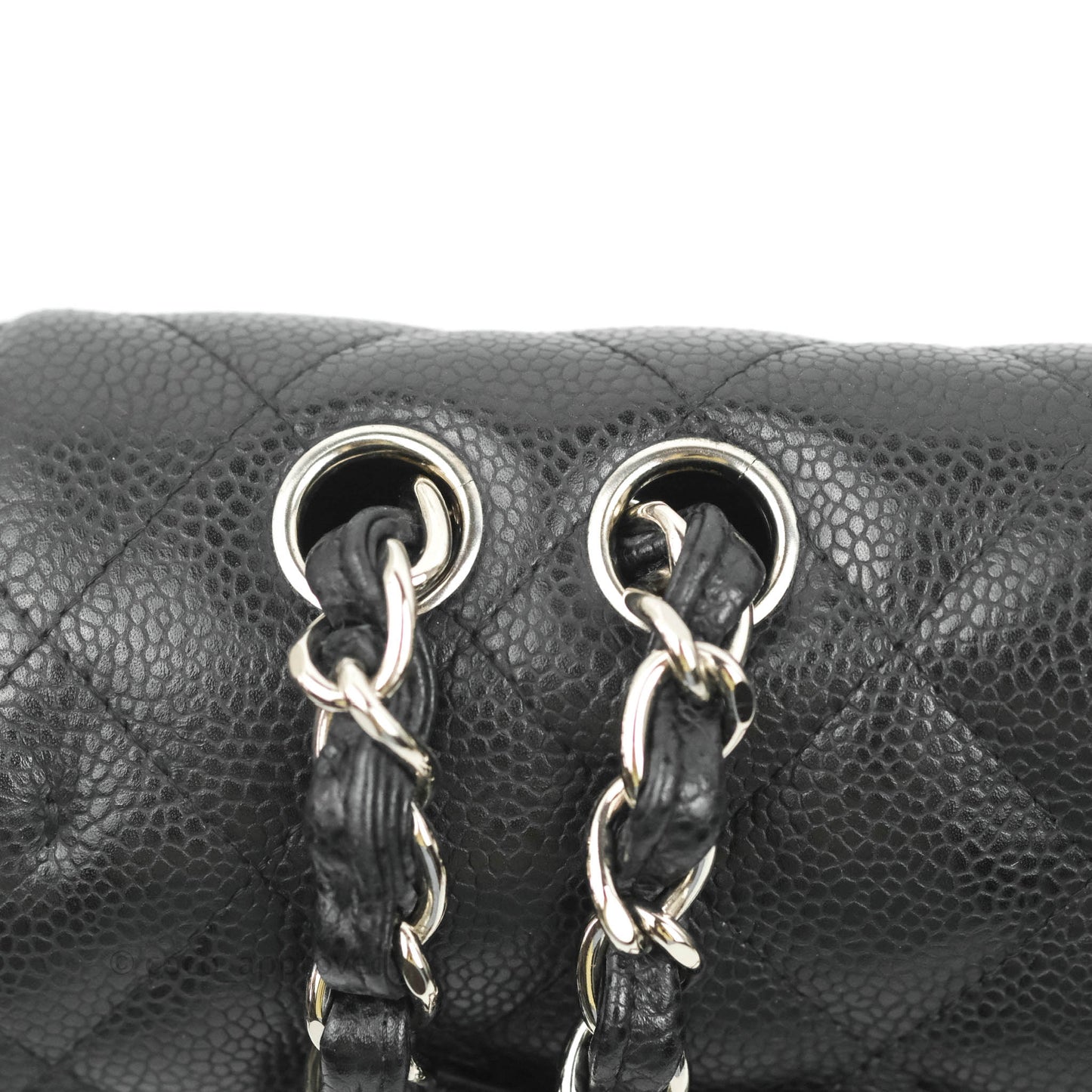 Chanel Jumbo Single Flap Black Caviar Silver Hardware⁣⁣