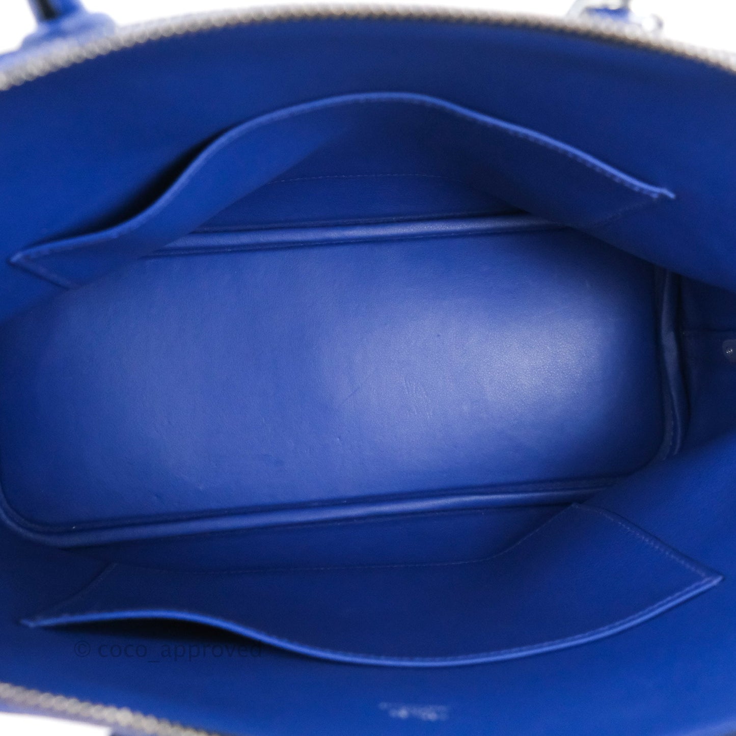 Hermès Bolide 1923 31 Bleu Royal Evercolor Palladium Hardware