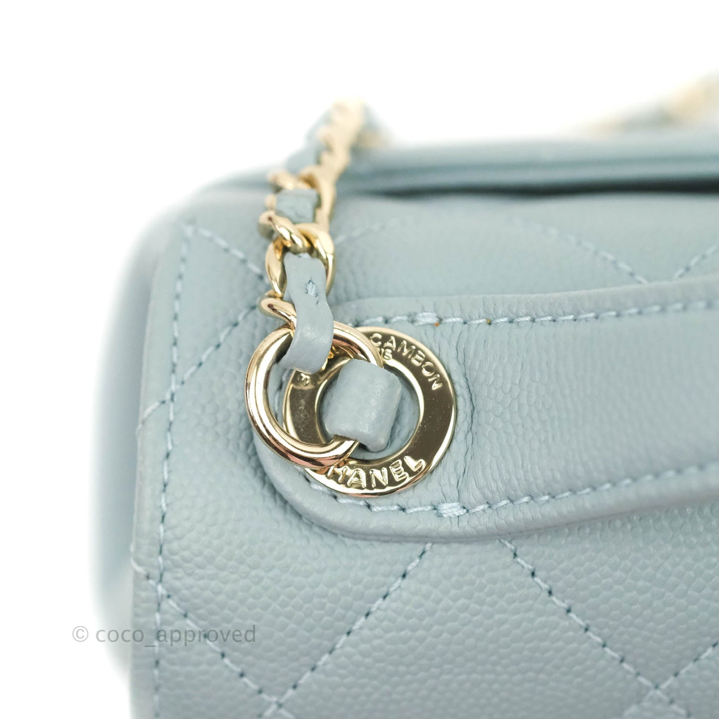 Chanel Quilted Small Business Affinity Flap Blue Caviar Gold Hardware