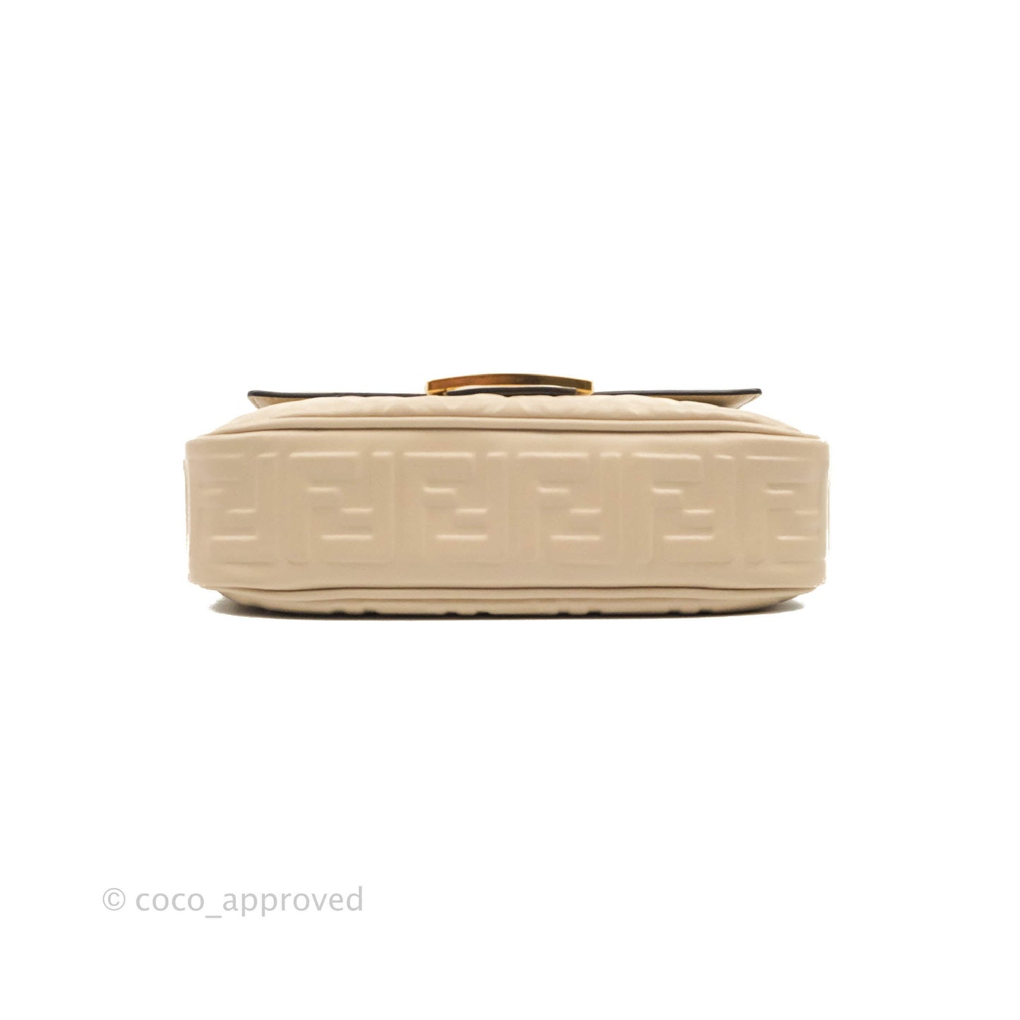 Fendi Baguette Chain Midi Light Grey Lambskin Bag