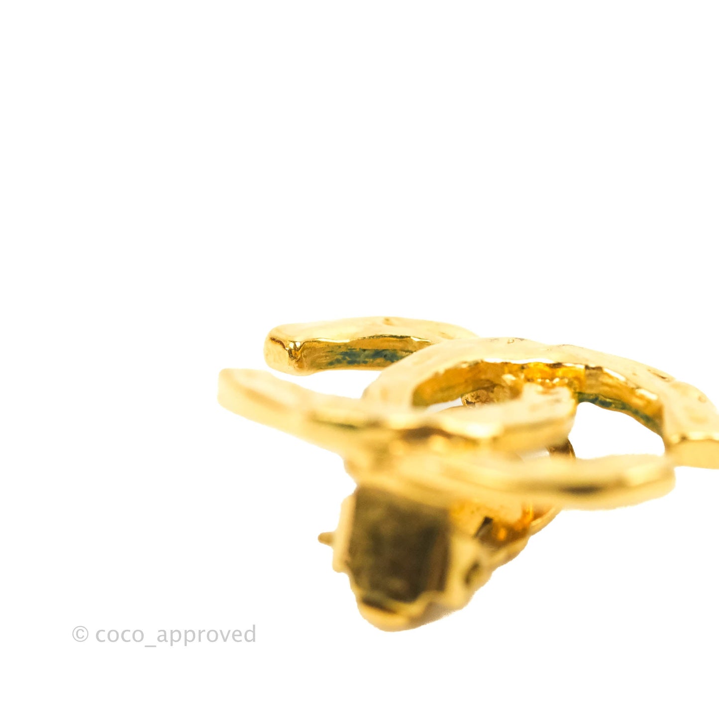 Chanel Vintage CC Clip On Earrings Gold Tone