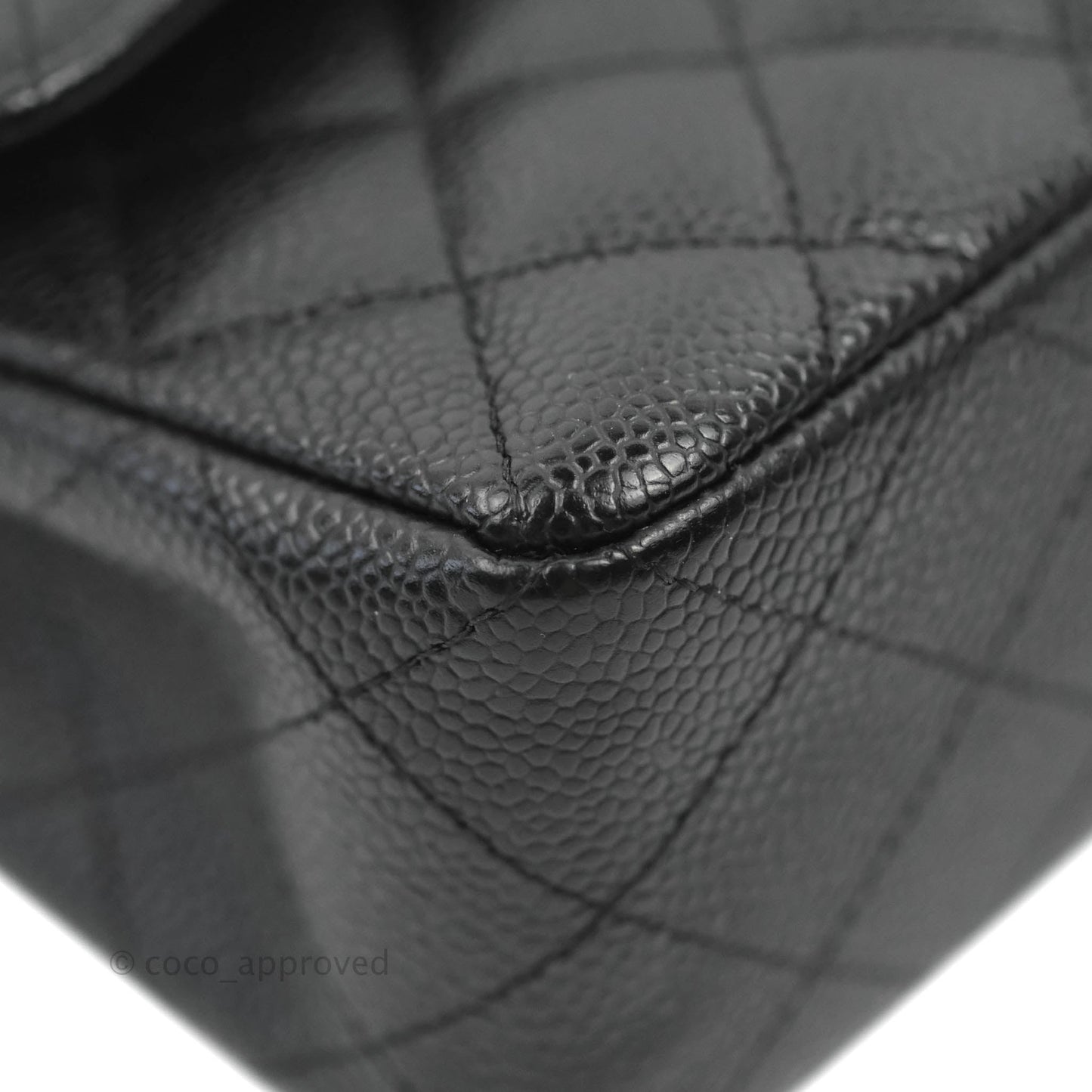 Chanel Small Classic Quilted Flap Black Caviar 24K Gold Hardware