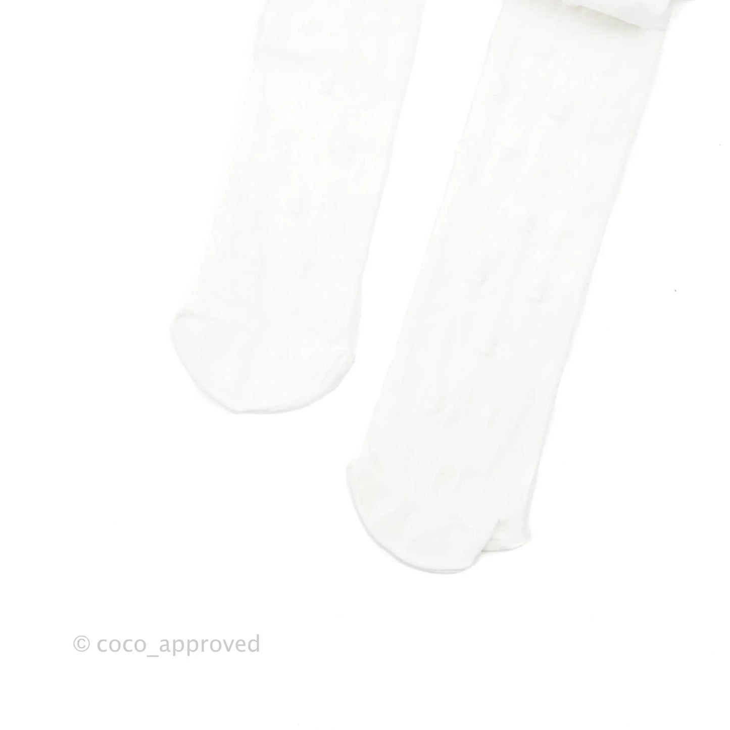 Chanel White Tights with CC Logo Size S