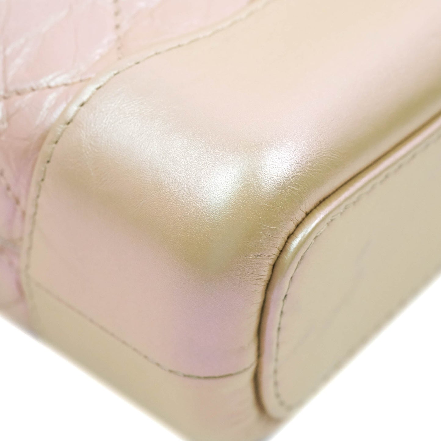 Chanel Small Gabrielle Hobo Iridescent Pink Aged Calfskin Mixed Hardware