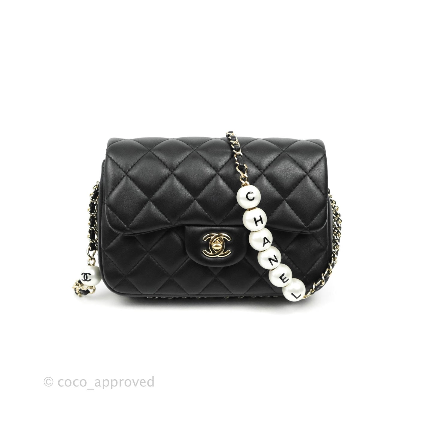 Chanel Quilted Small My Precious Flap Black Lambskin Gold Hardware