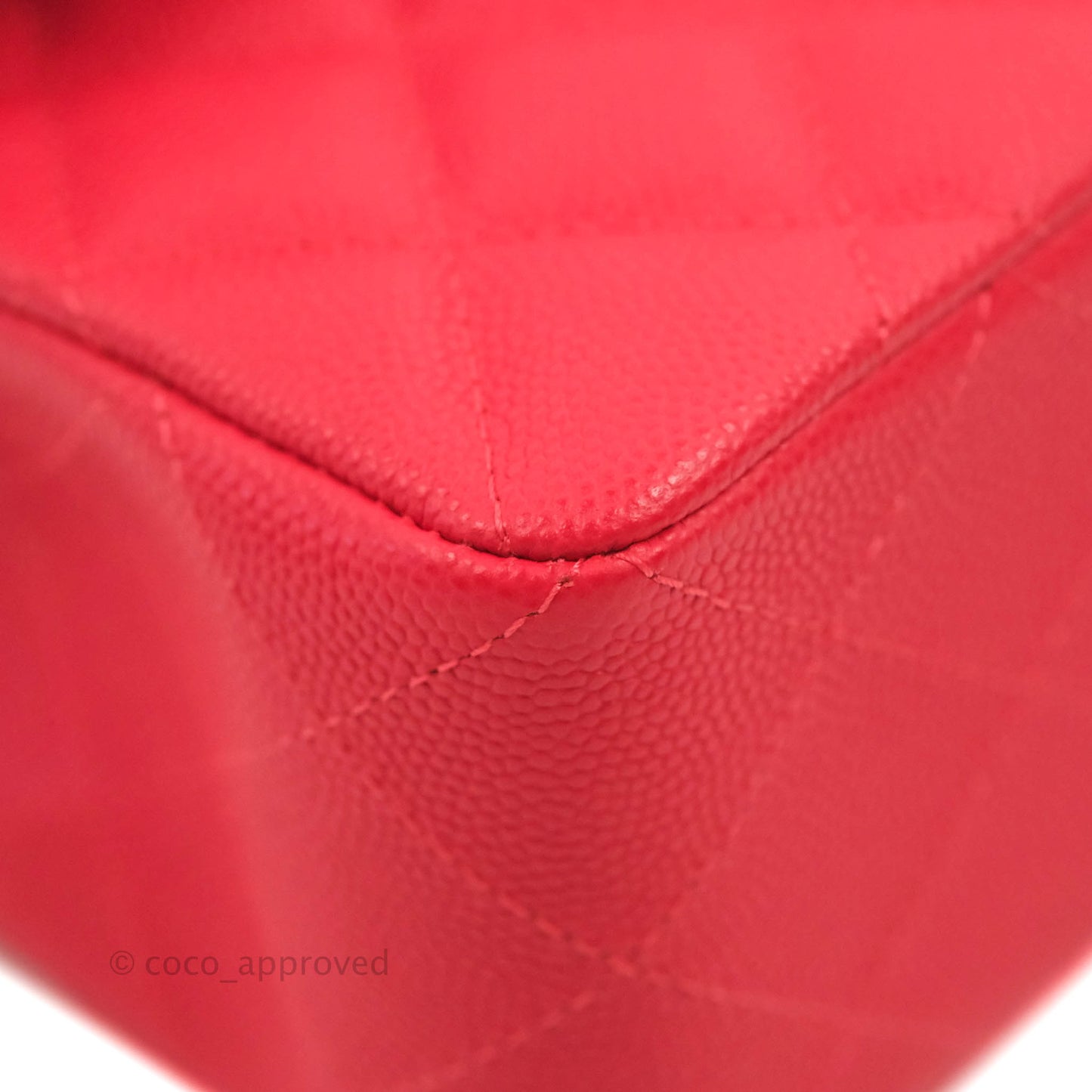 Chanel Small Classic Quilted Flap Red Caviar Gold Hardware