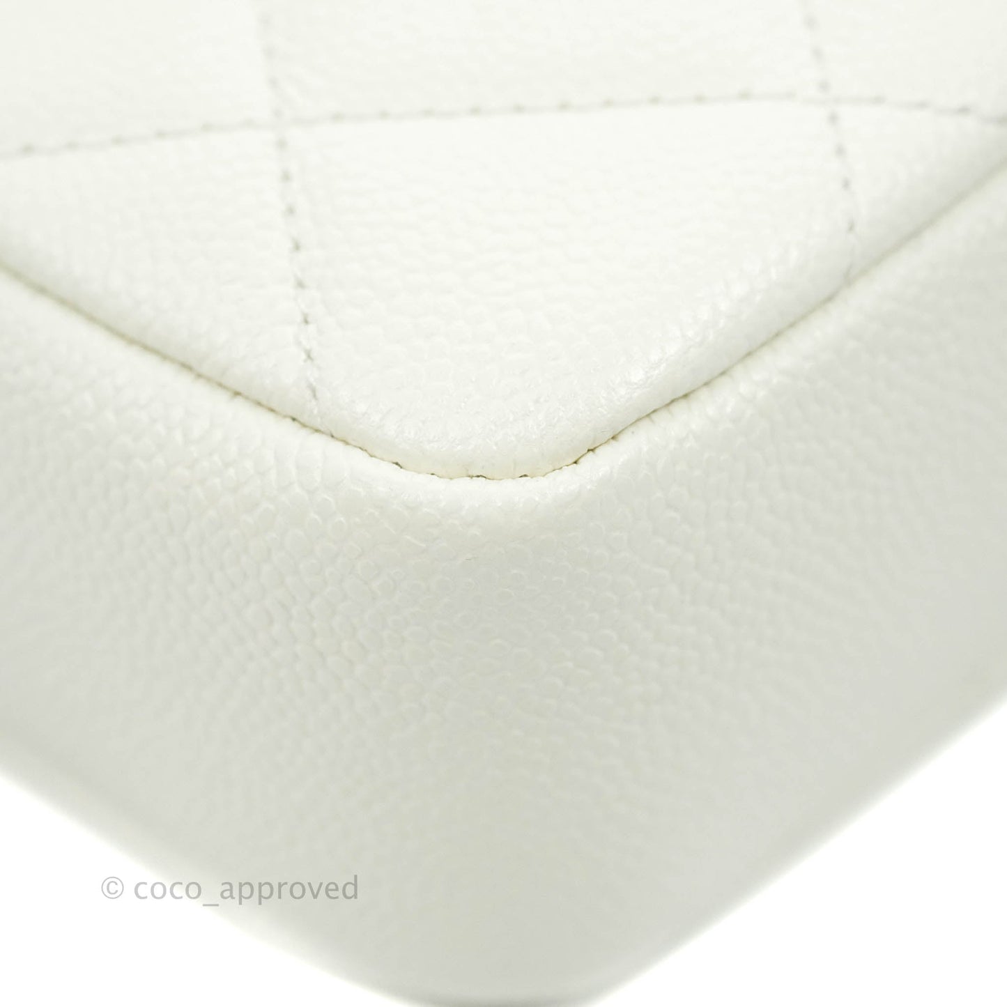 Chanel Melody Camera Bag White Caviar Gold Hardware 22S