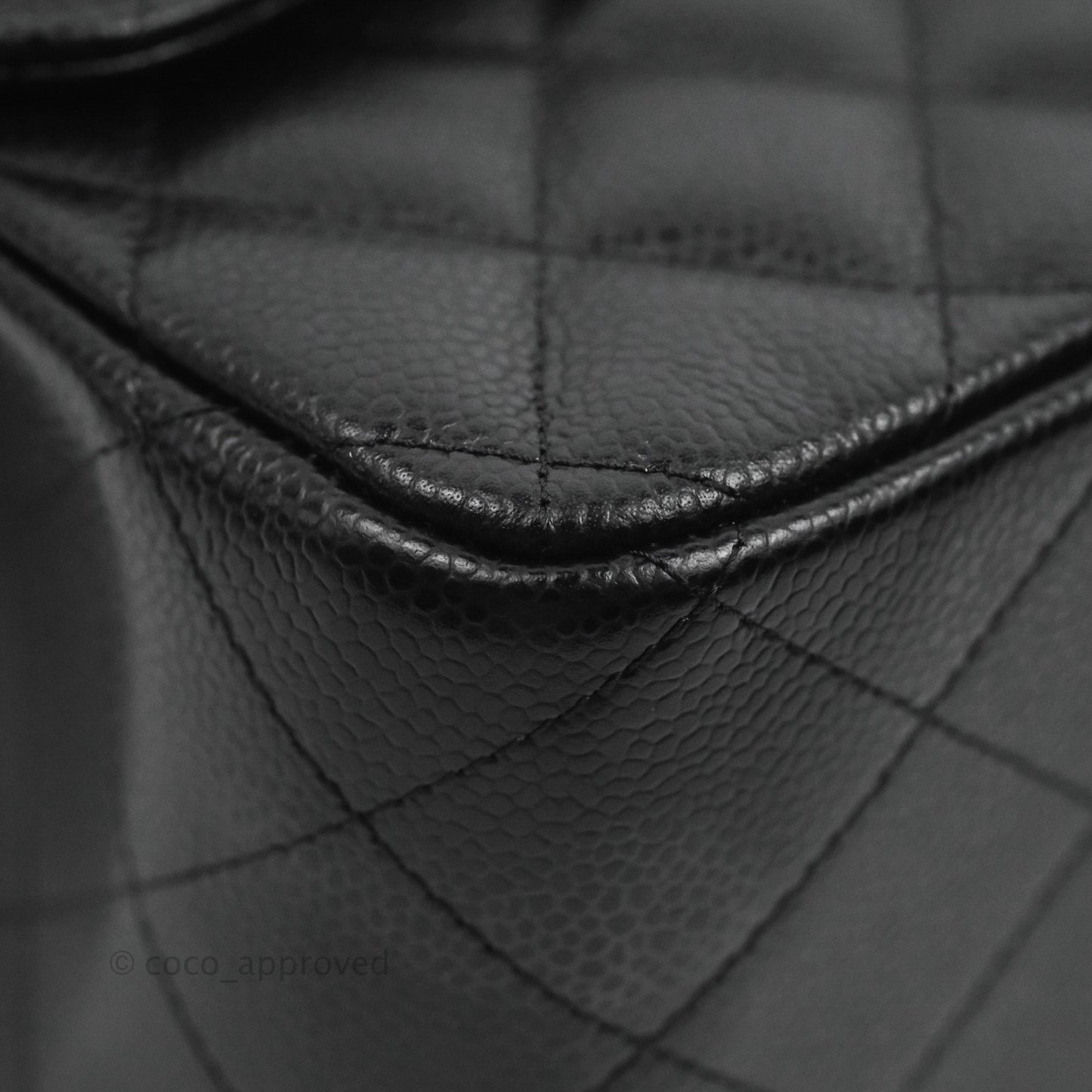 Chanel Jumbo Double Flap Black Caviar Silver Hardware⁣⁣