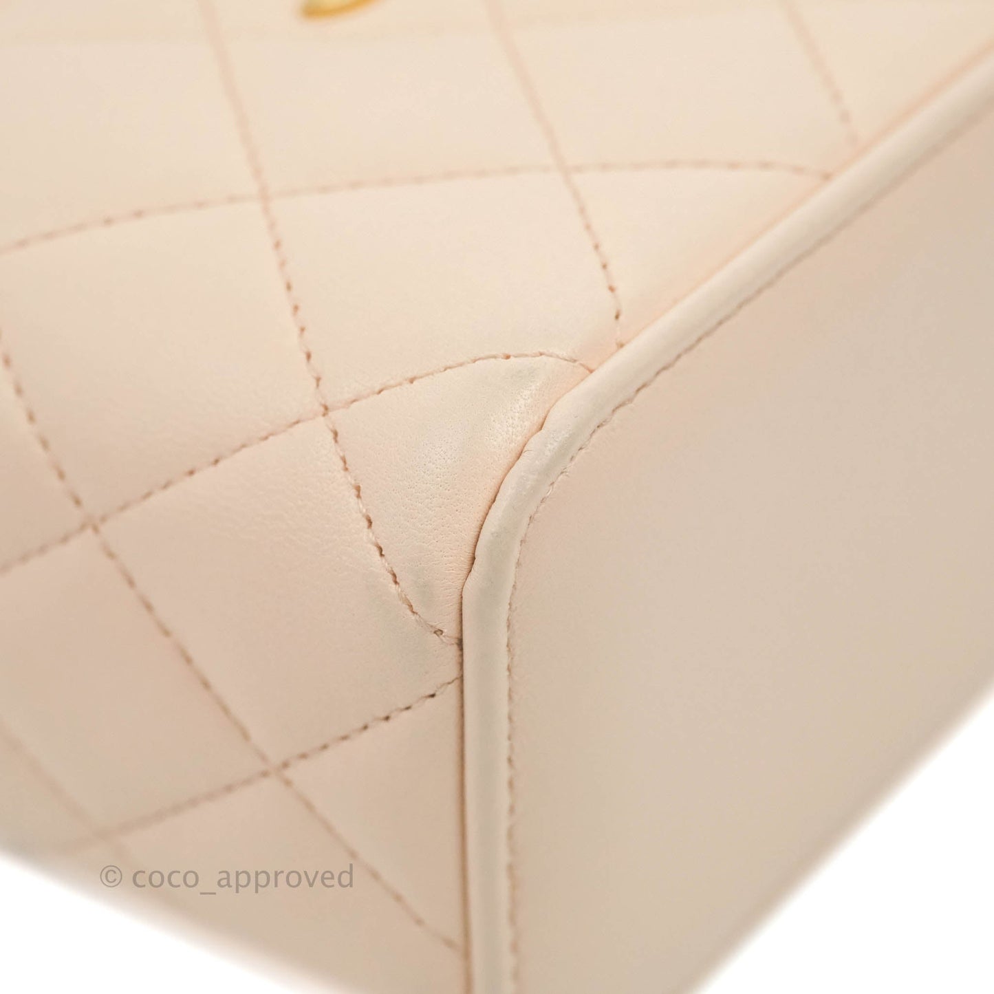 Chanel Classic Mini Pearl Crush Vanity With Chain Light Pink Lambskin Aged Gold Hardware