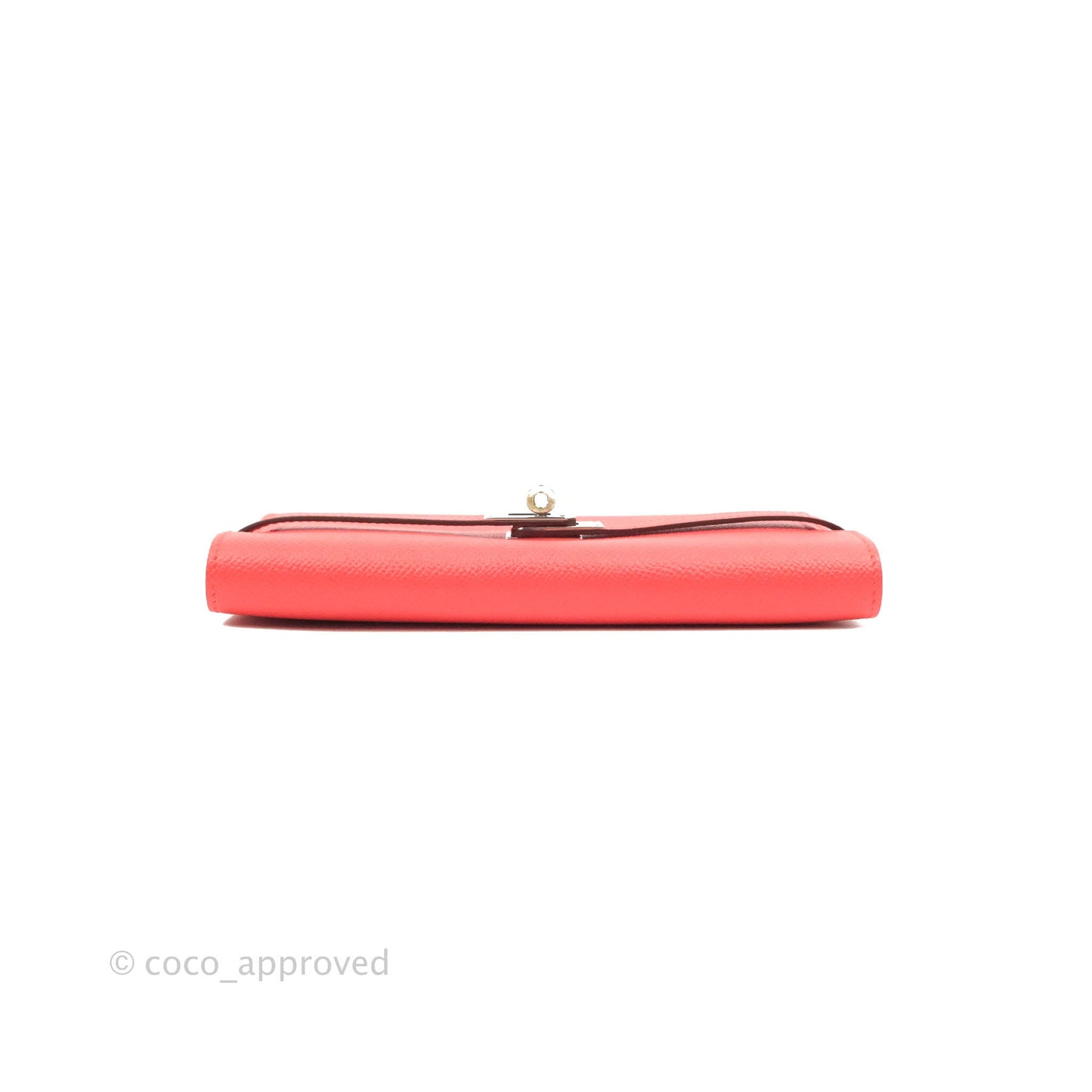 Hermès Kelly Wallet Red Epsom Palladium Hardware