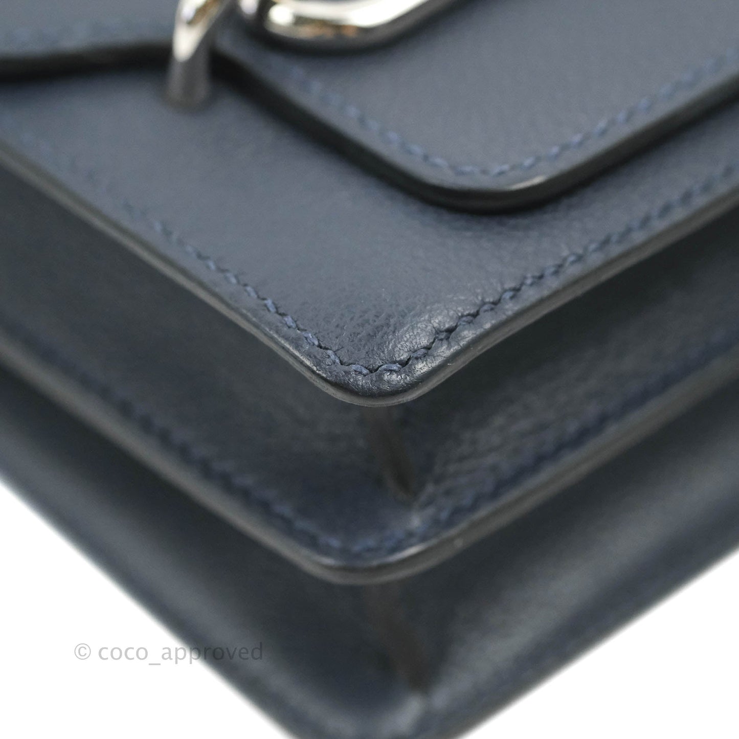 Hermès Roulis Mini 18 Bleu Nuit Evercolor Palladium Hardware