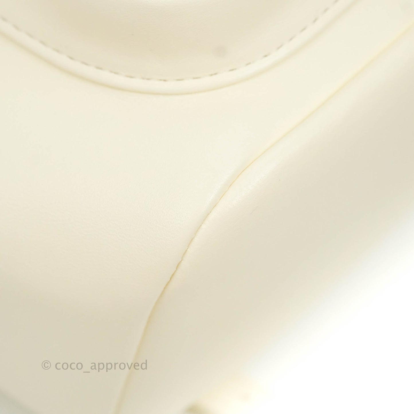 Chanel Quilted Small Duma Drawstring Backpack White Lambskin