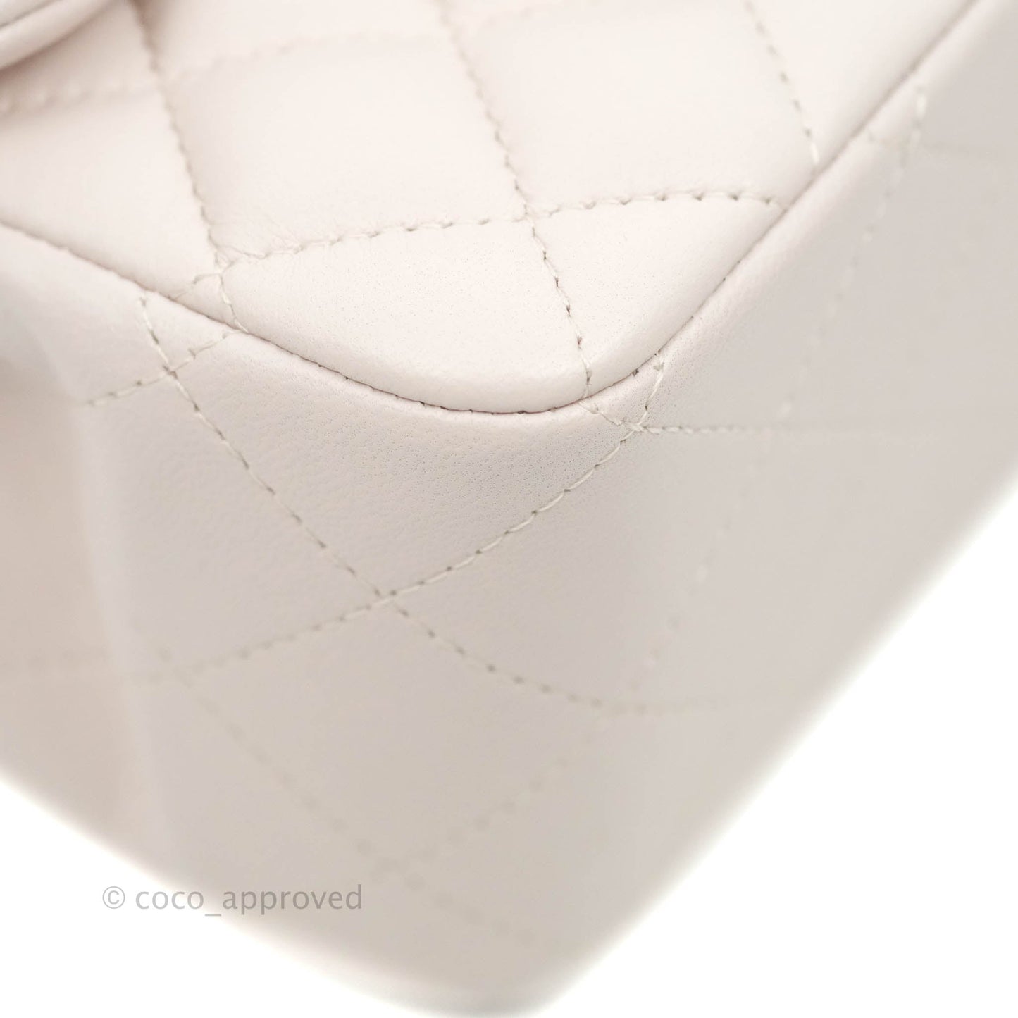 Chanel Mini Square Quilted Pale Lilac Silver Hardware