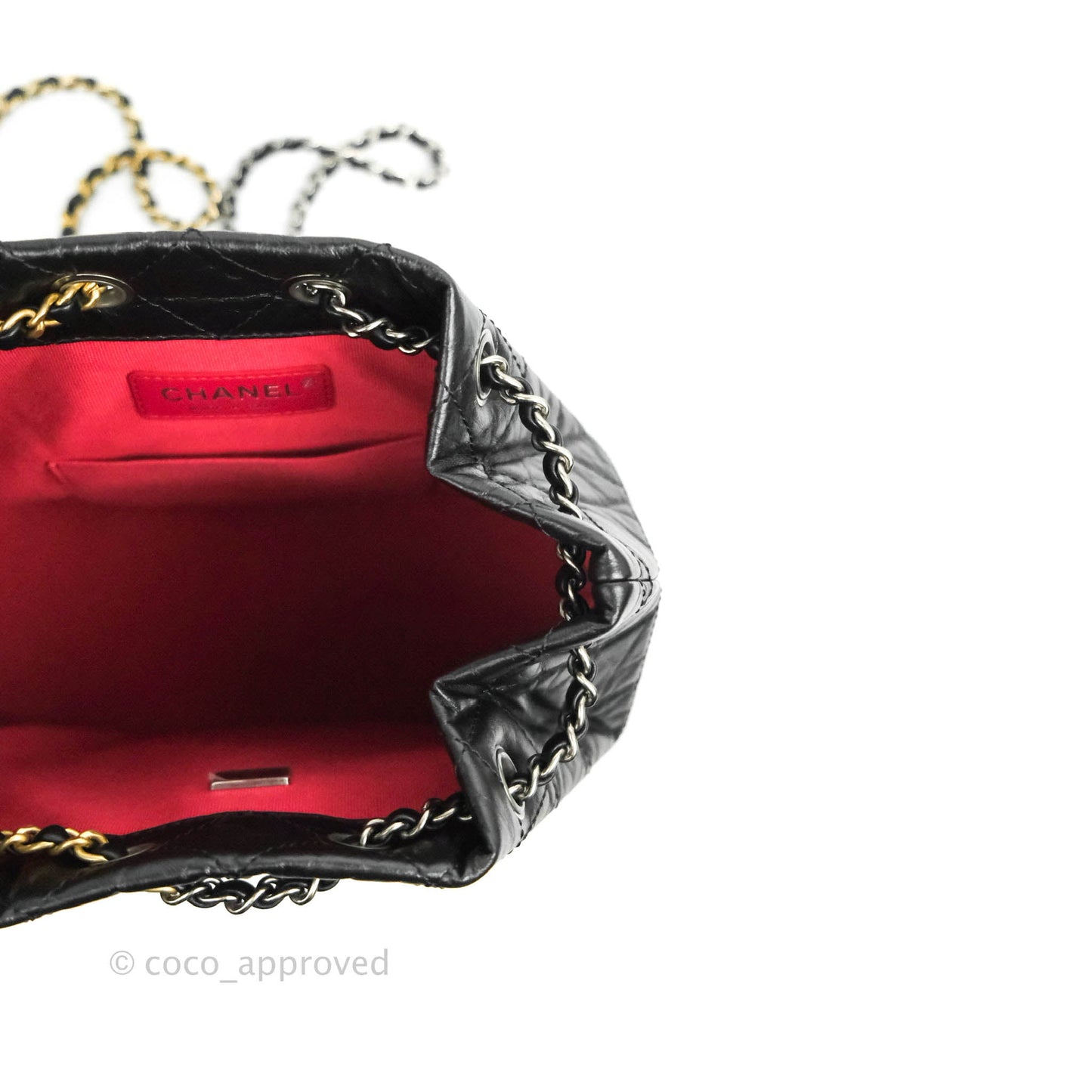 Chanel Small Gabrielle Backpack Black Aged Calfskin