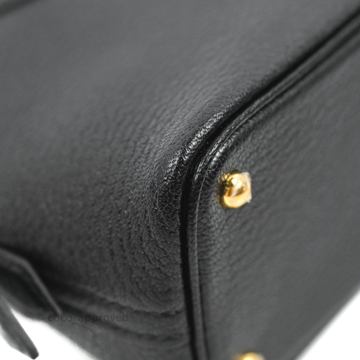 Hermès Bolide Mini 1923 Chevre Mysore Black Gold Hardware