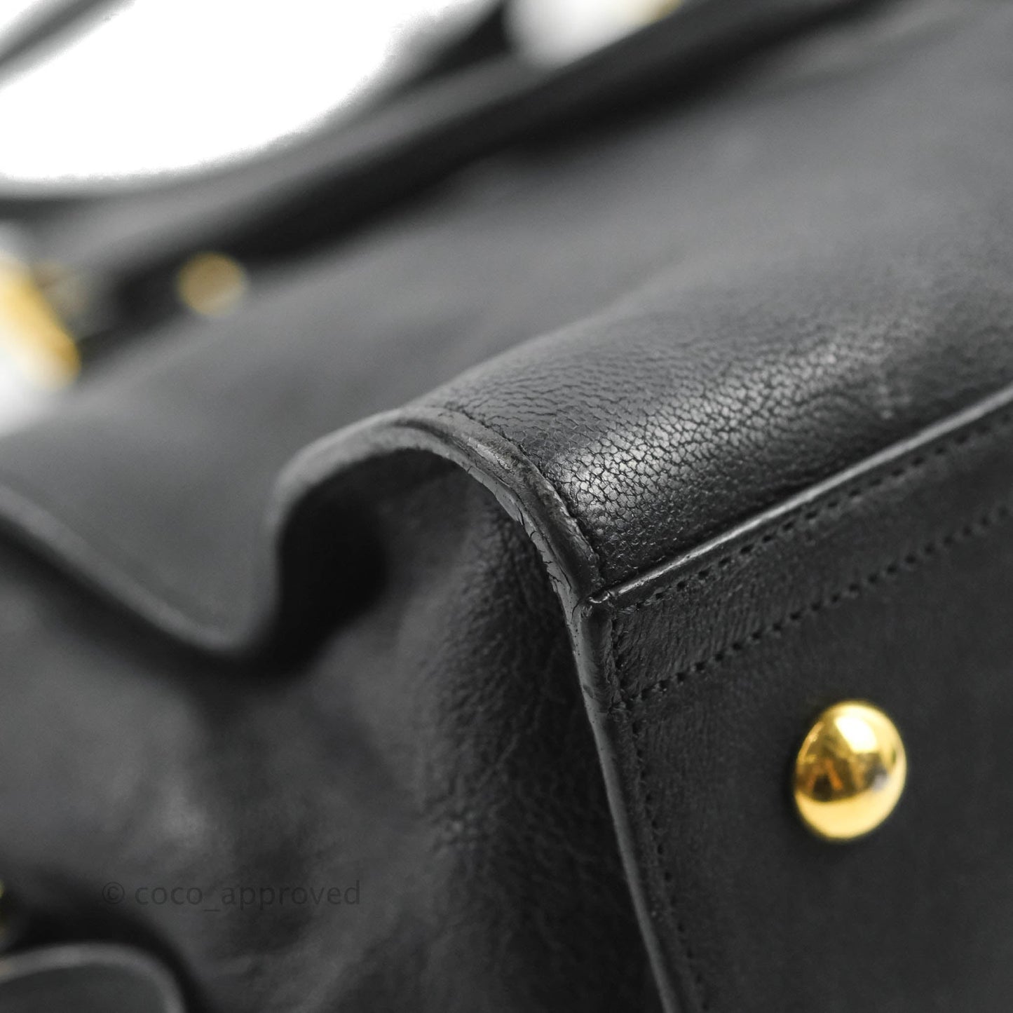 Saint Laurent Cabas Chyc Dark Navy Gold Hardware