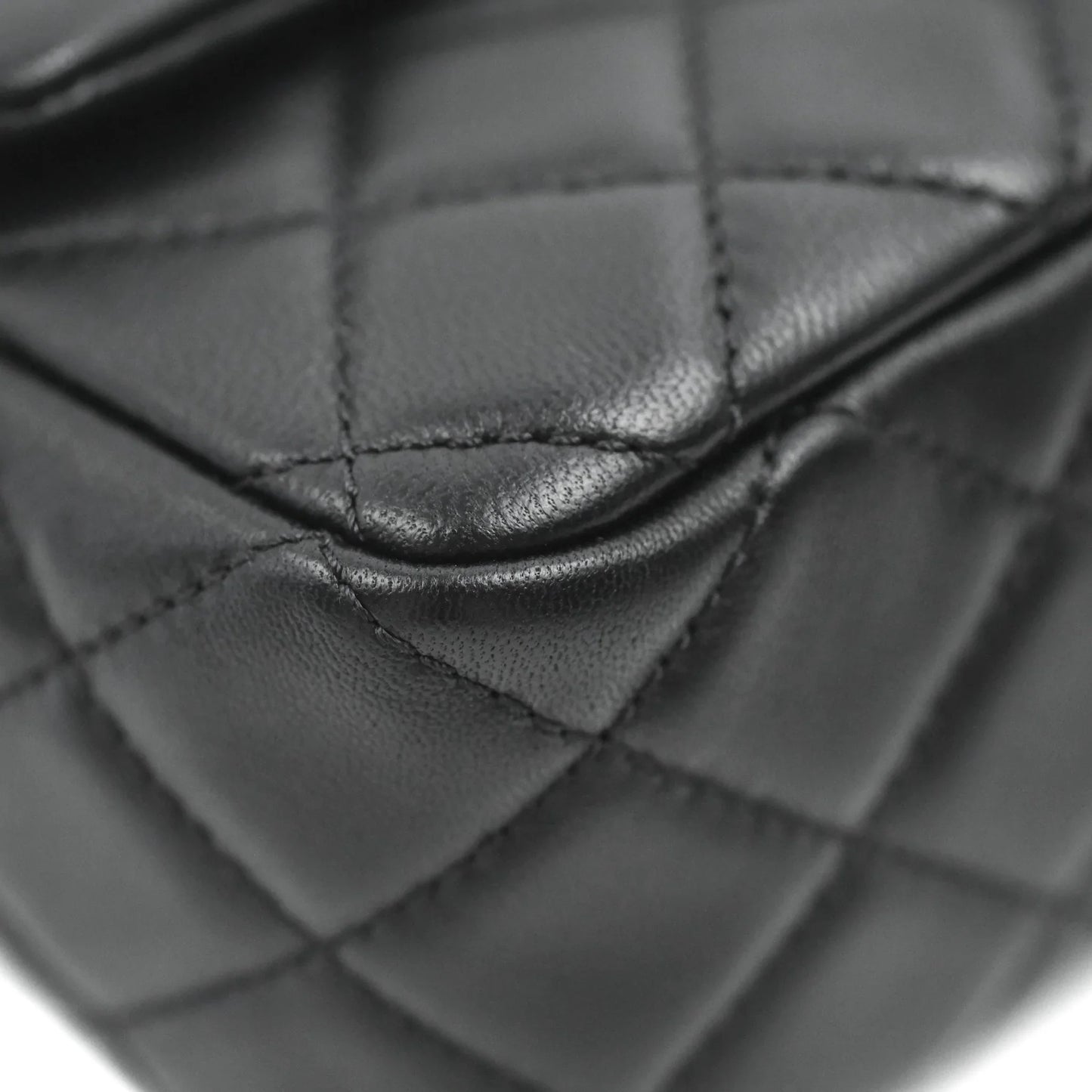 Chanel Mini Rectangular Pearl Crush Quilted Black Lambskin Aged Gold Hardware