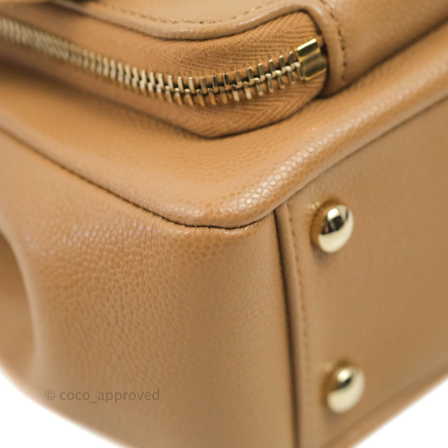 Chanel Quilted Medium Business Affinity Flap Caramel Dark Beige Caviar Gold Hardware