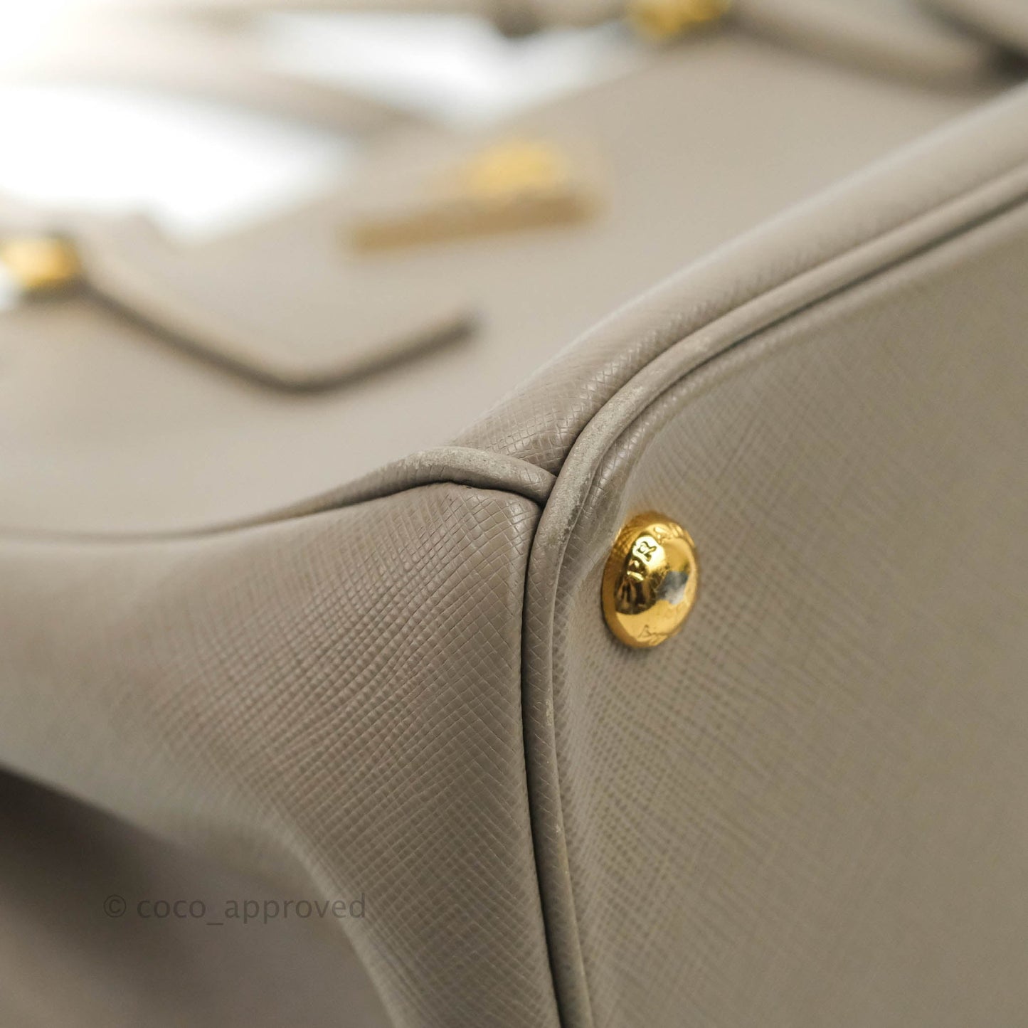 Prada Small Saffiano Lux Galleria Bag Argilla