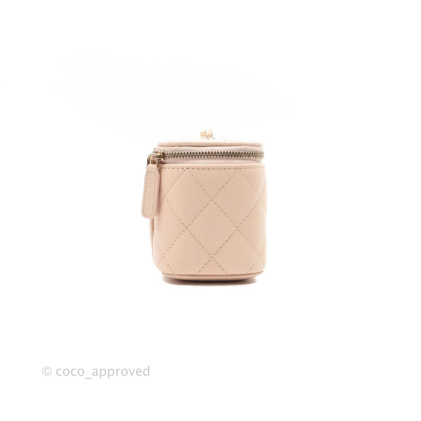 Chanel Classic Mini Vanity With Chain Light Pink Caviar Gold Hardware