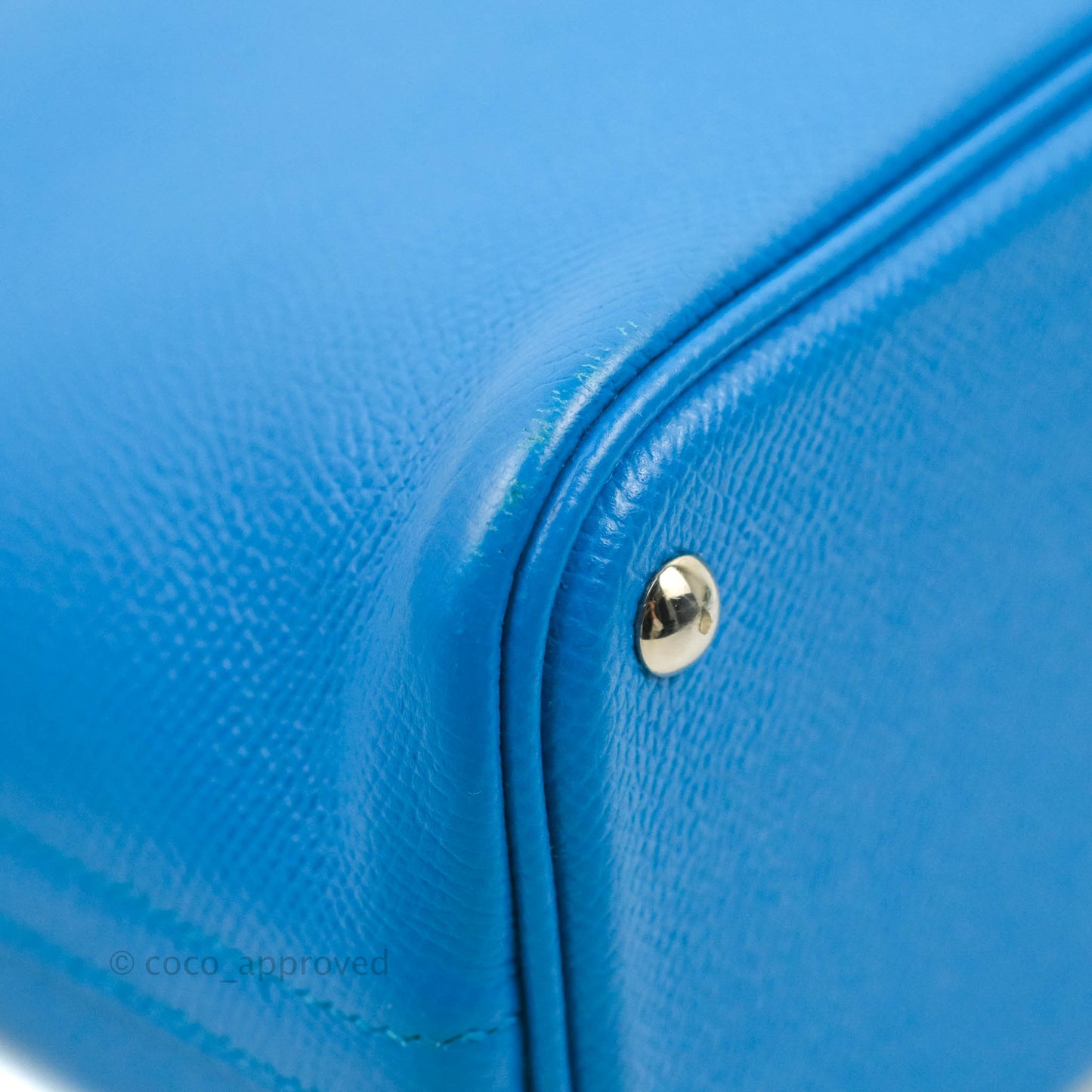 Hermès Bolide 27 Blue Epsom Silver Hardware