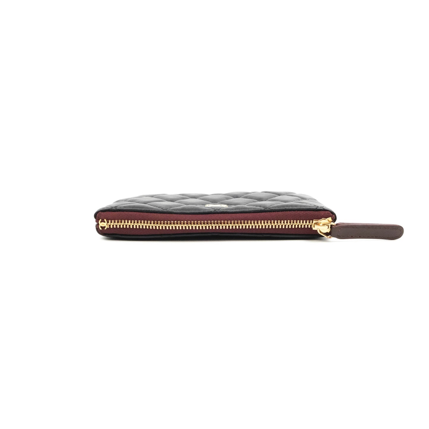 Chanel Quilted Mini O Case Black Lambskin Gold Hardware