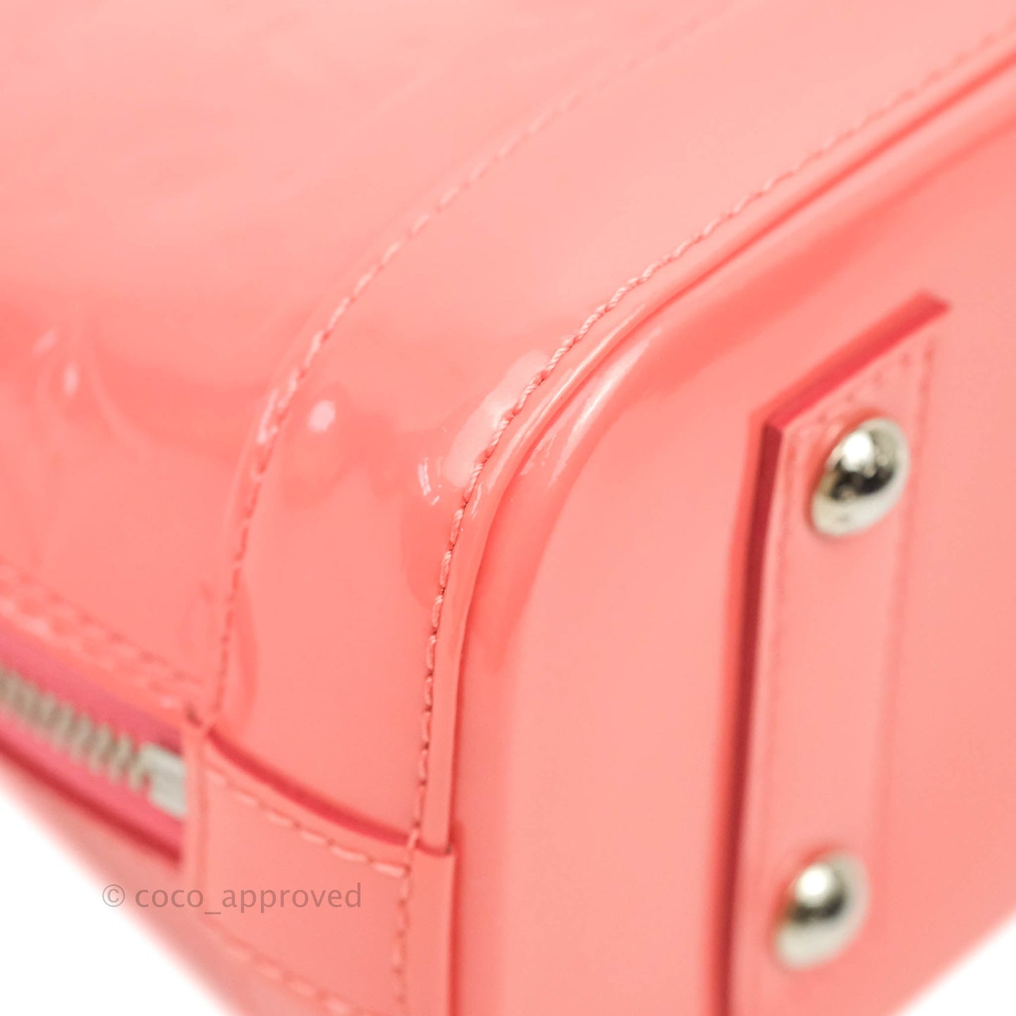 Louis Vuitton Alma BB Patent Pink Silver Hardware
