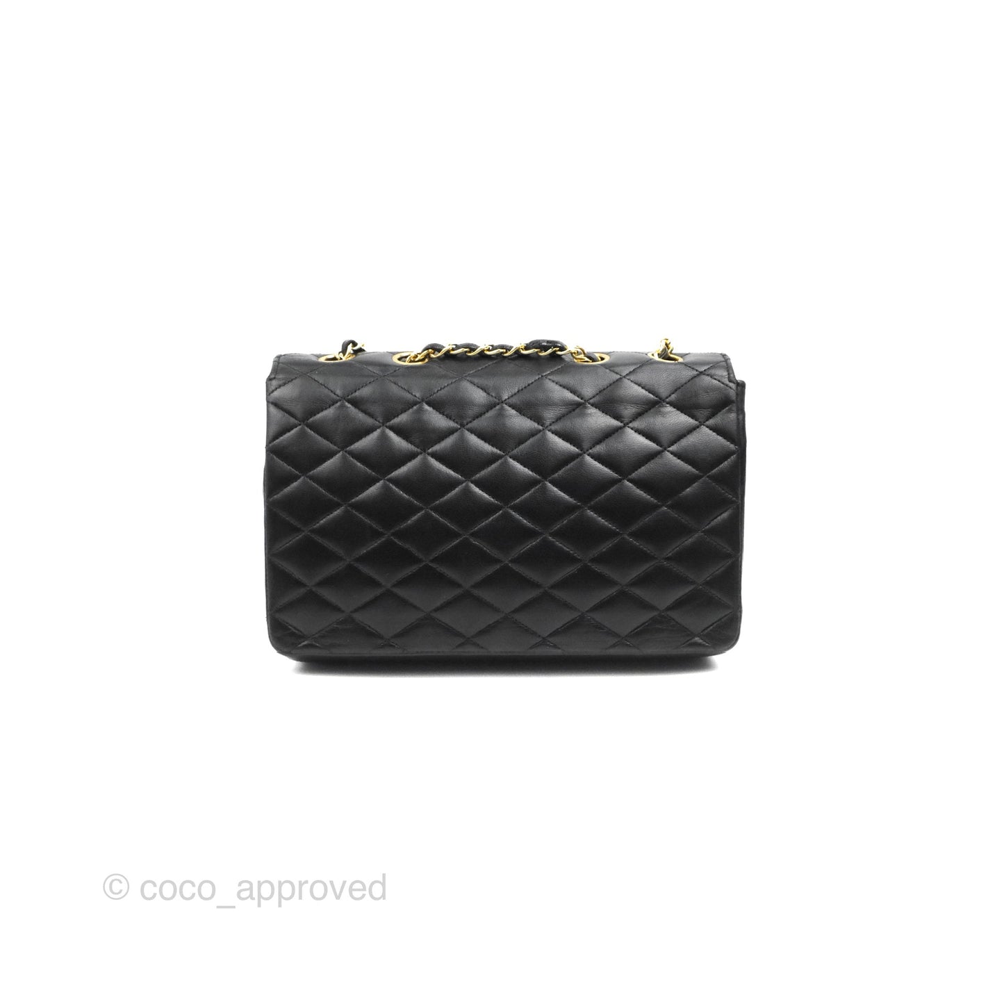 Chanel Vintage CC Clip-lock Flap Bag Black Lambskin 24K Gold Hardware